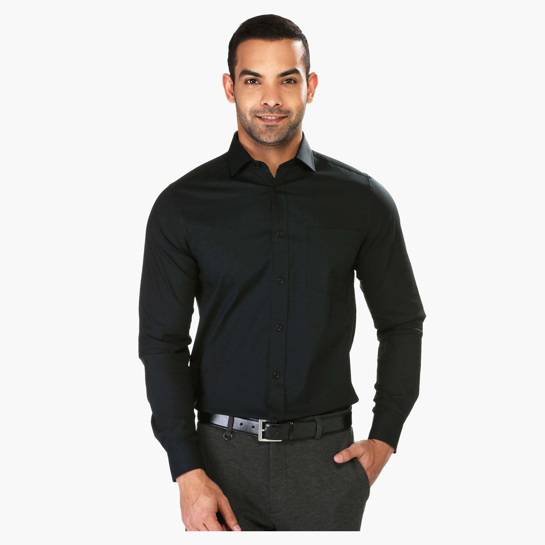 Solid Colour Shirt-men-clothing-shirts-image-1