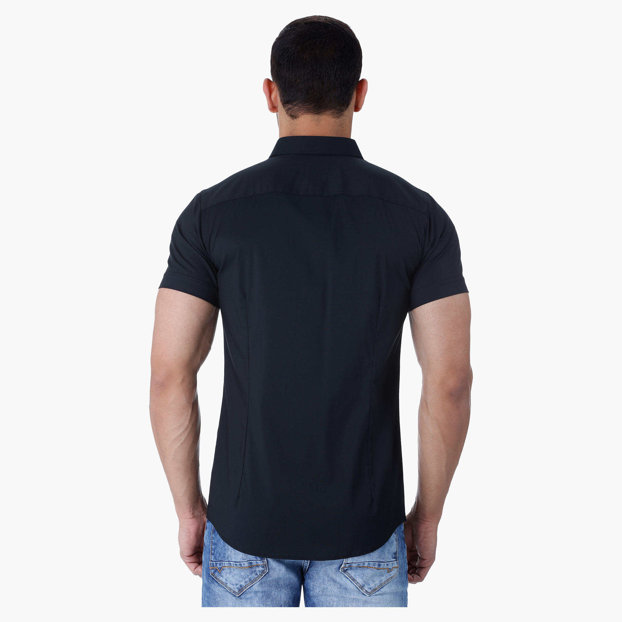 Basic Short-sleeved Shirt-men-clothing-shirts-image-4