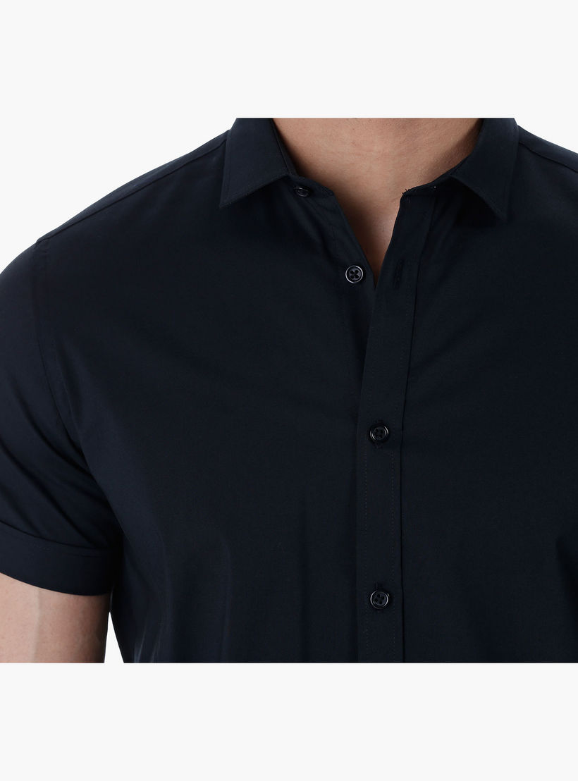 Basic Short-sleeved Shirt-men-clothing-shirts-image-2