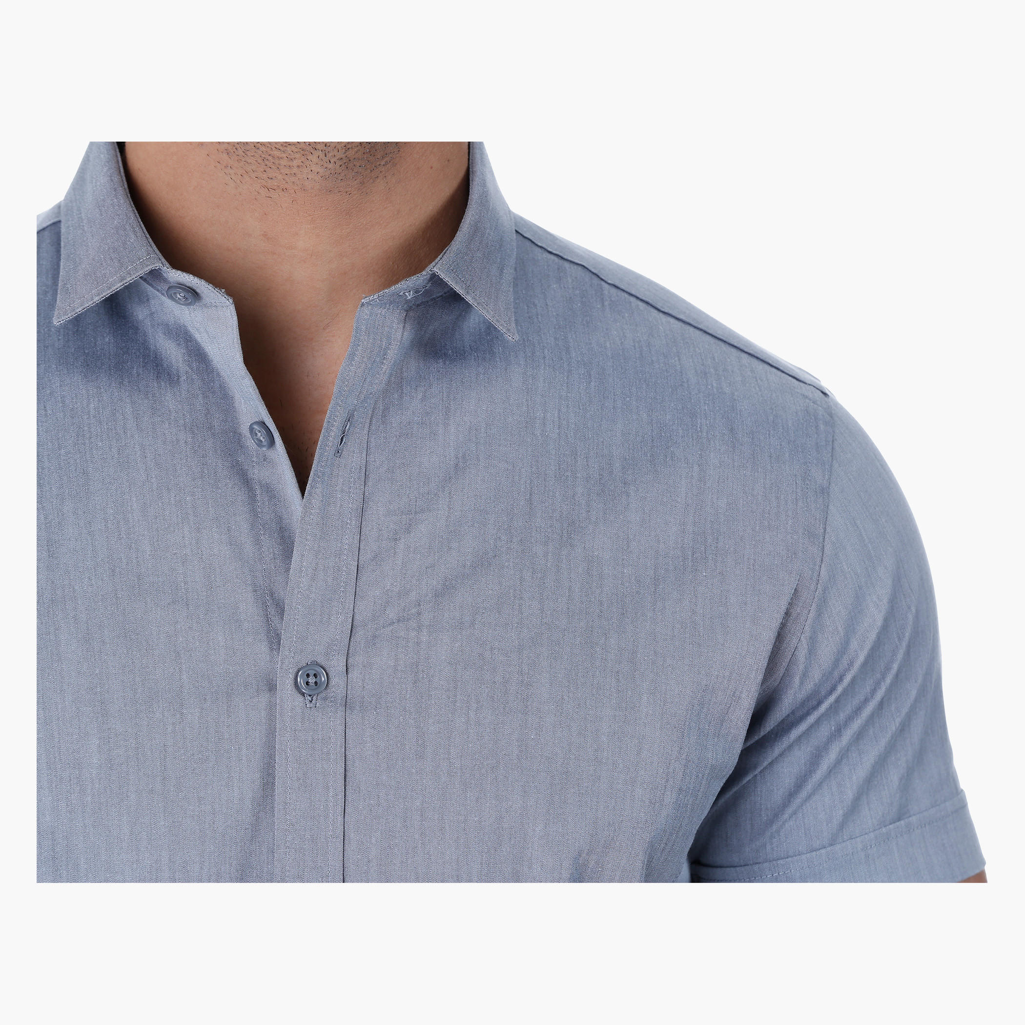 Basic Short-sleeved Shirt-men-clothing-shirts-image-2