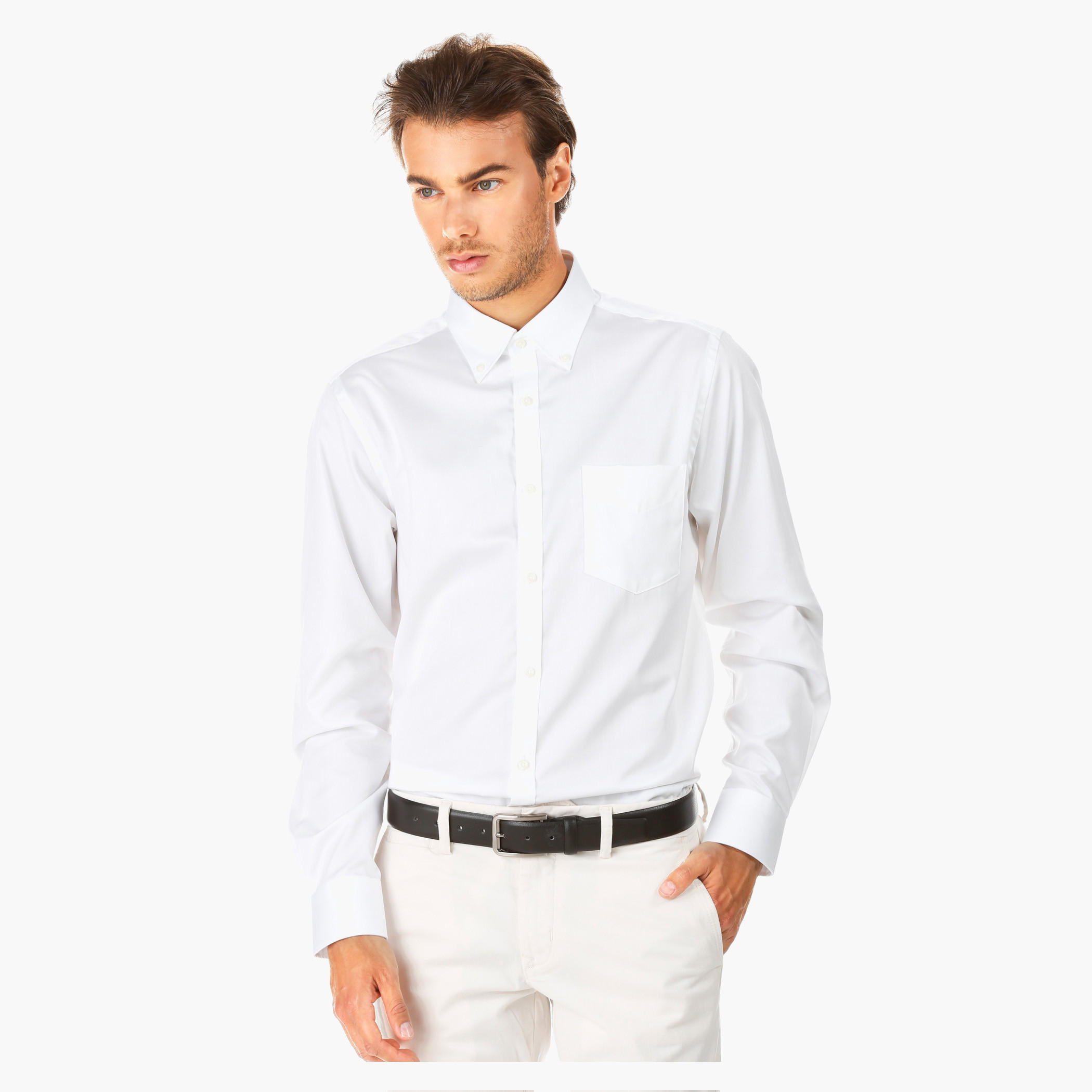 Solid Colour Shirt-men-clothing-shirts-image-1