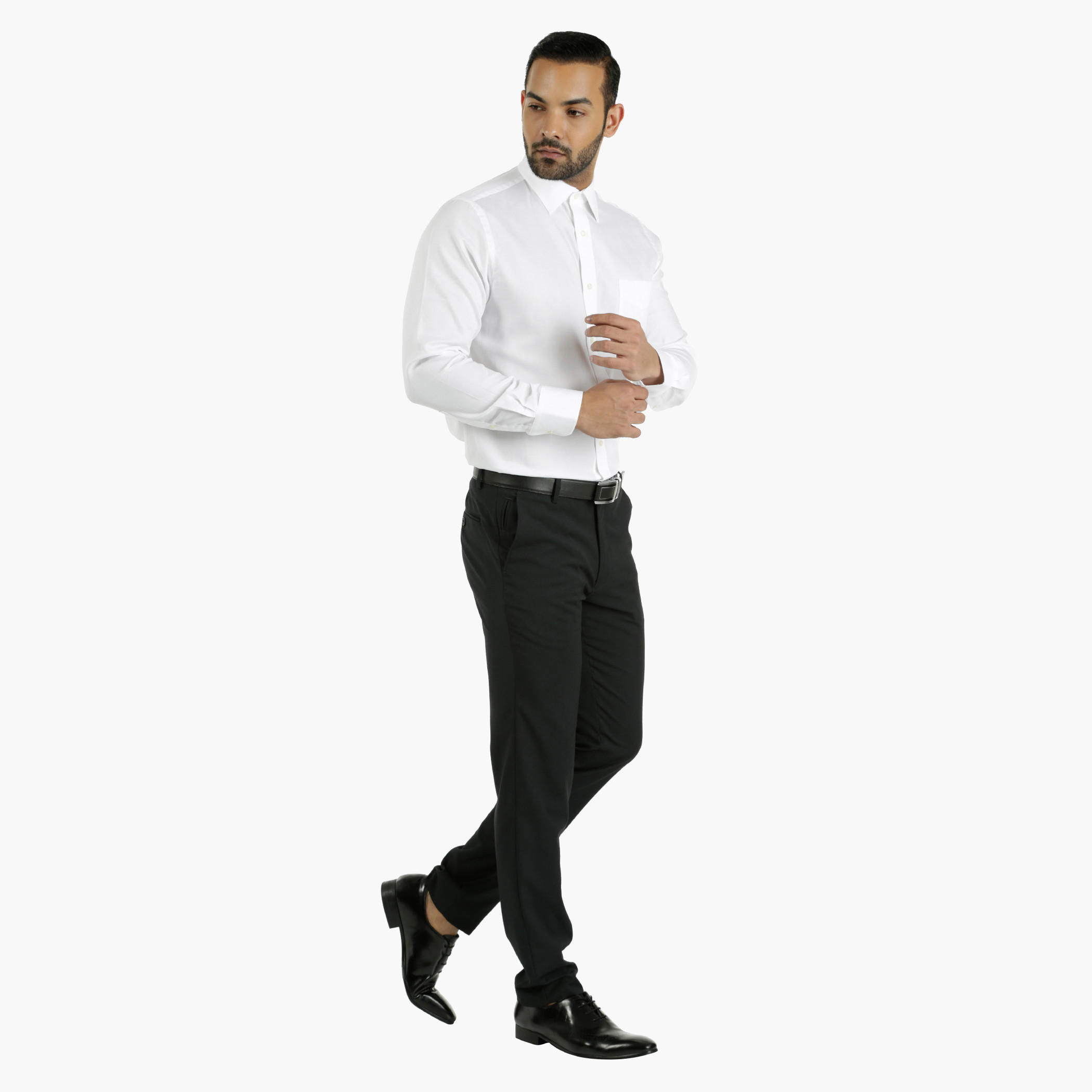 Cotton Dobby Shirt in Regular Fit-men-clothing-shirts-image-5