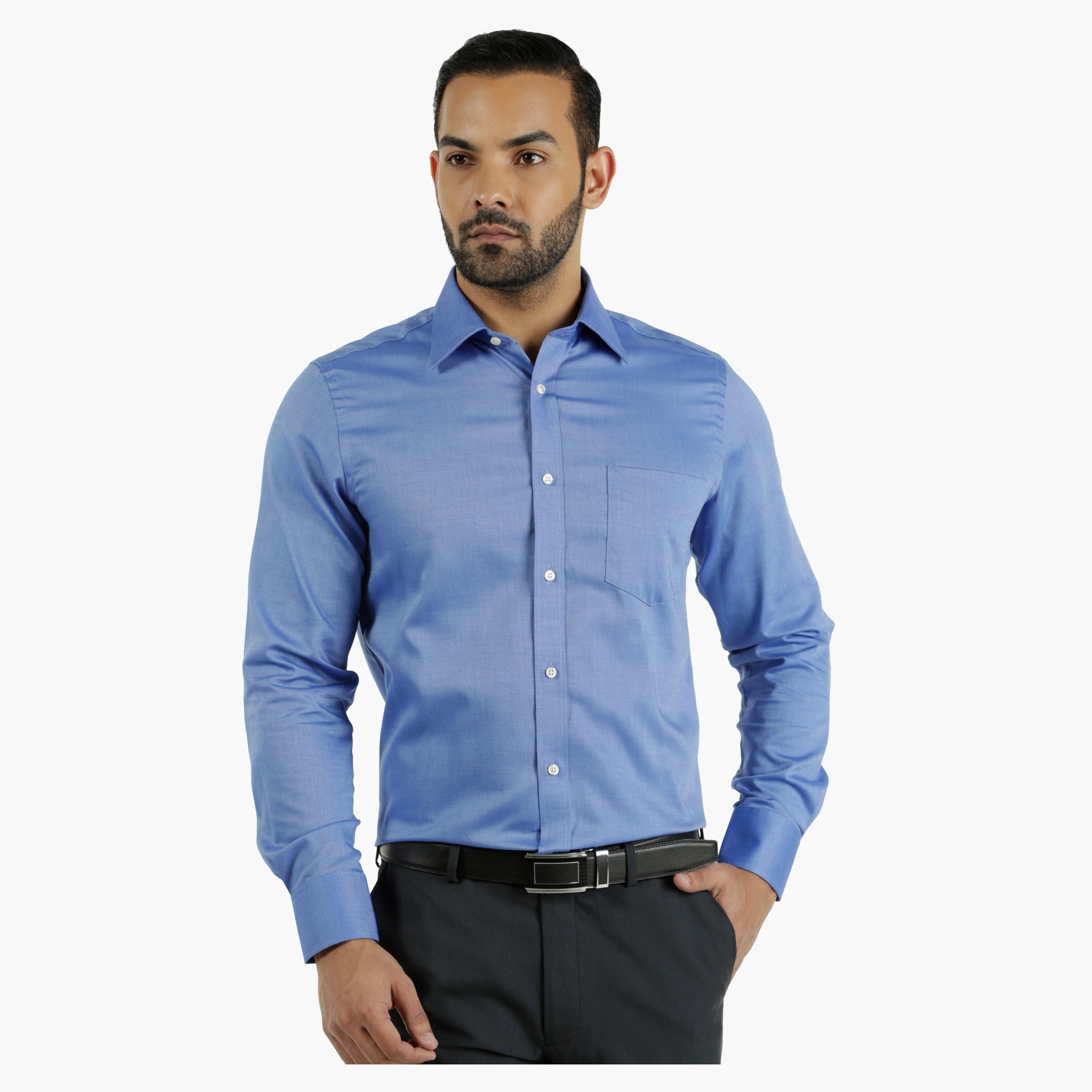 Cotton Dobby Shirt in Regular Fit-men-clothing-shirts-image-6