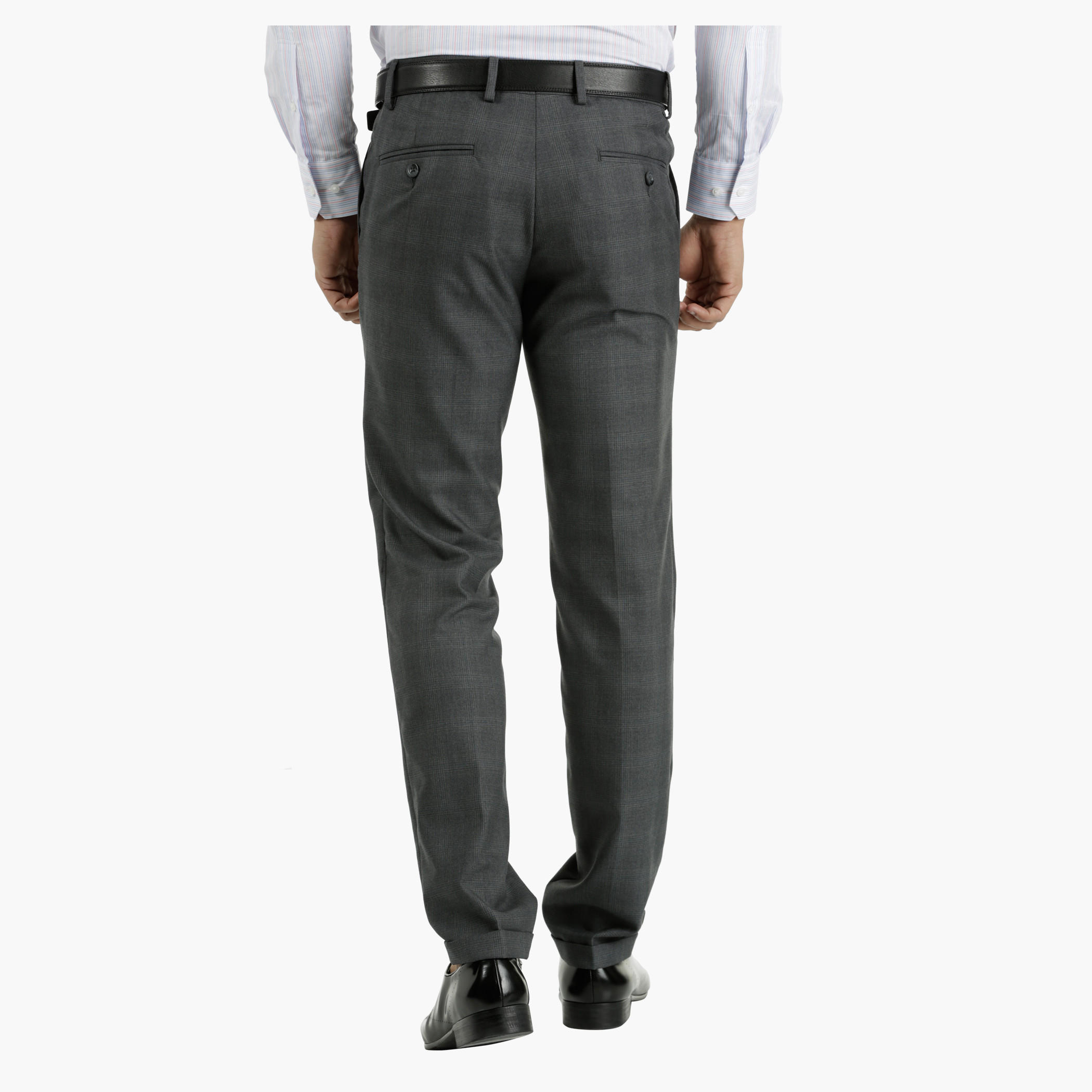 Chequered Formal Trousers in Slim Fit-men-clothing-bottoms-trousersandchinos-trousers-image-2