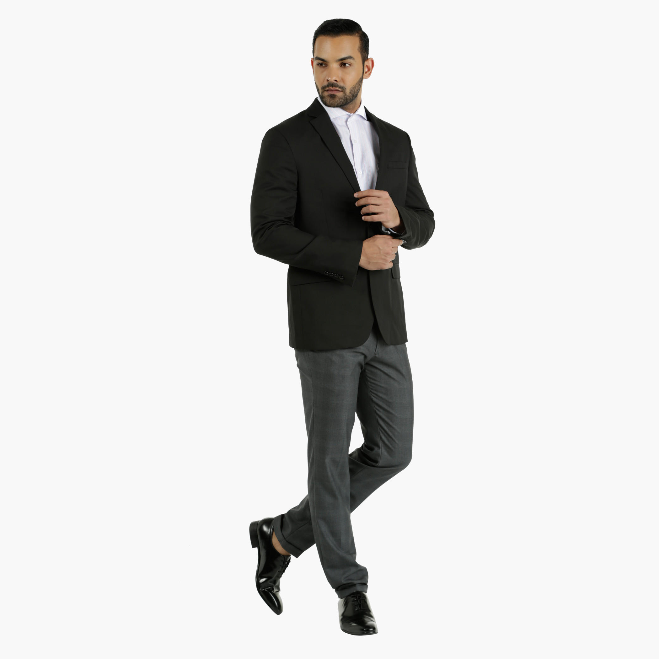 Chequered Formal Trousers in Slim Fit-men-clothing-bottoms-trousersandchinos-trousers-image-1