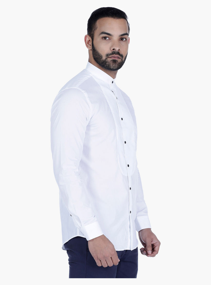 Mandarin Collar Bib Shirt with Long Sleeves-men-clothing-shirts-image-3