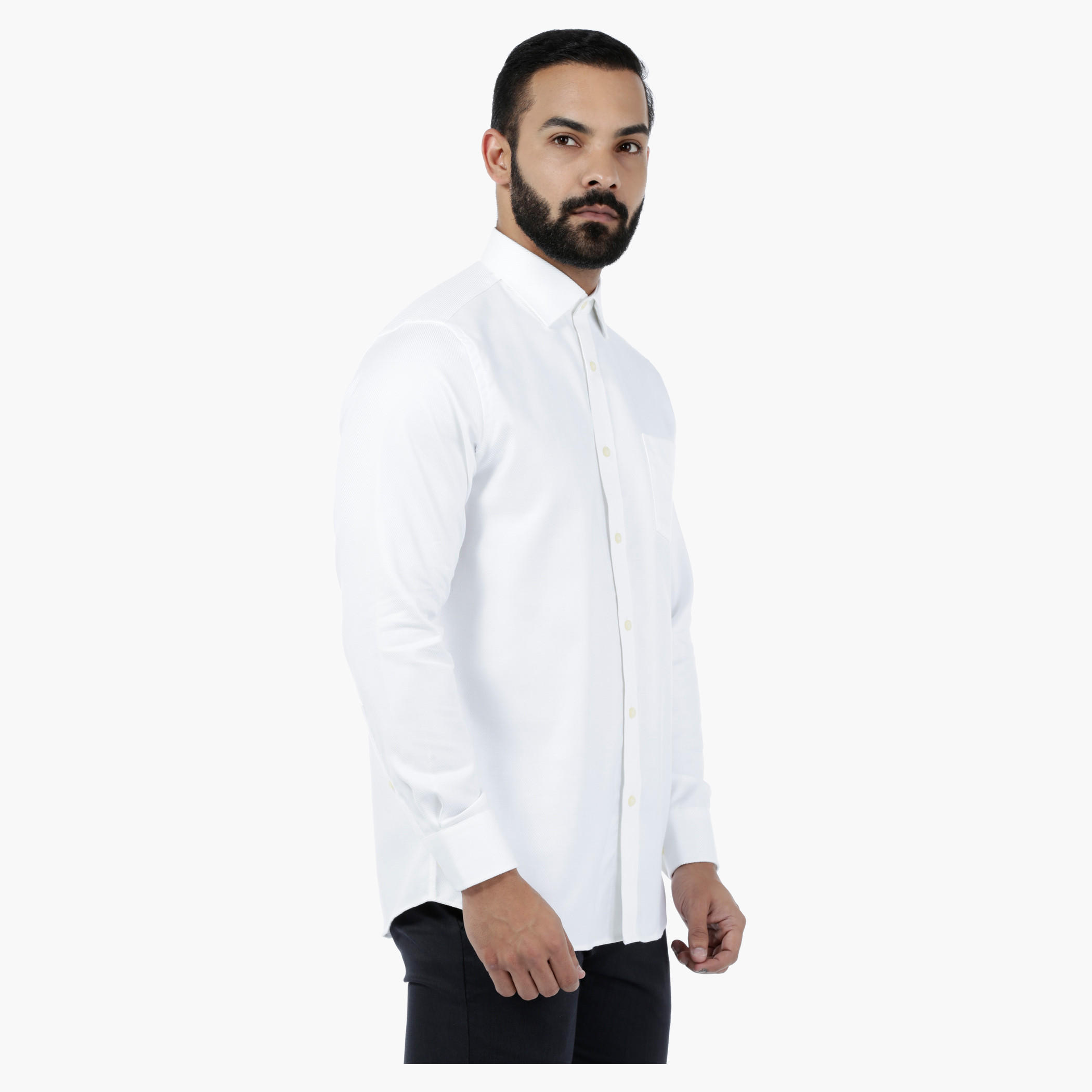 Full-sleeved Solid Twill Shirt-men-clothing-shirts-image-3