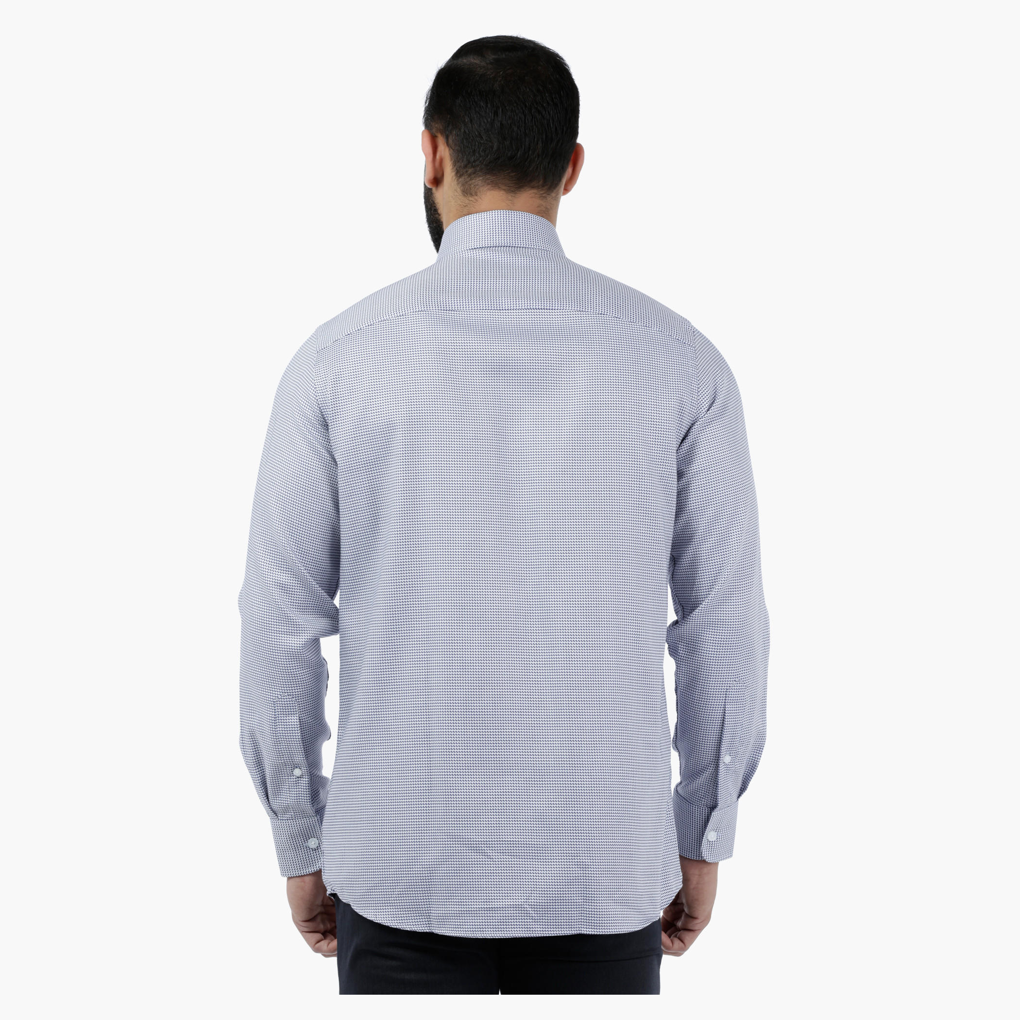Textured Geometric Dobby Shirt-men-clothing-shirts-image-2