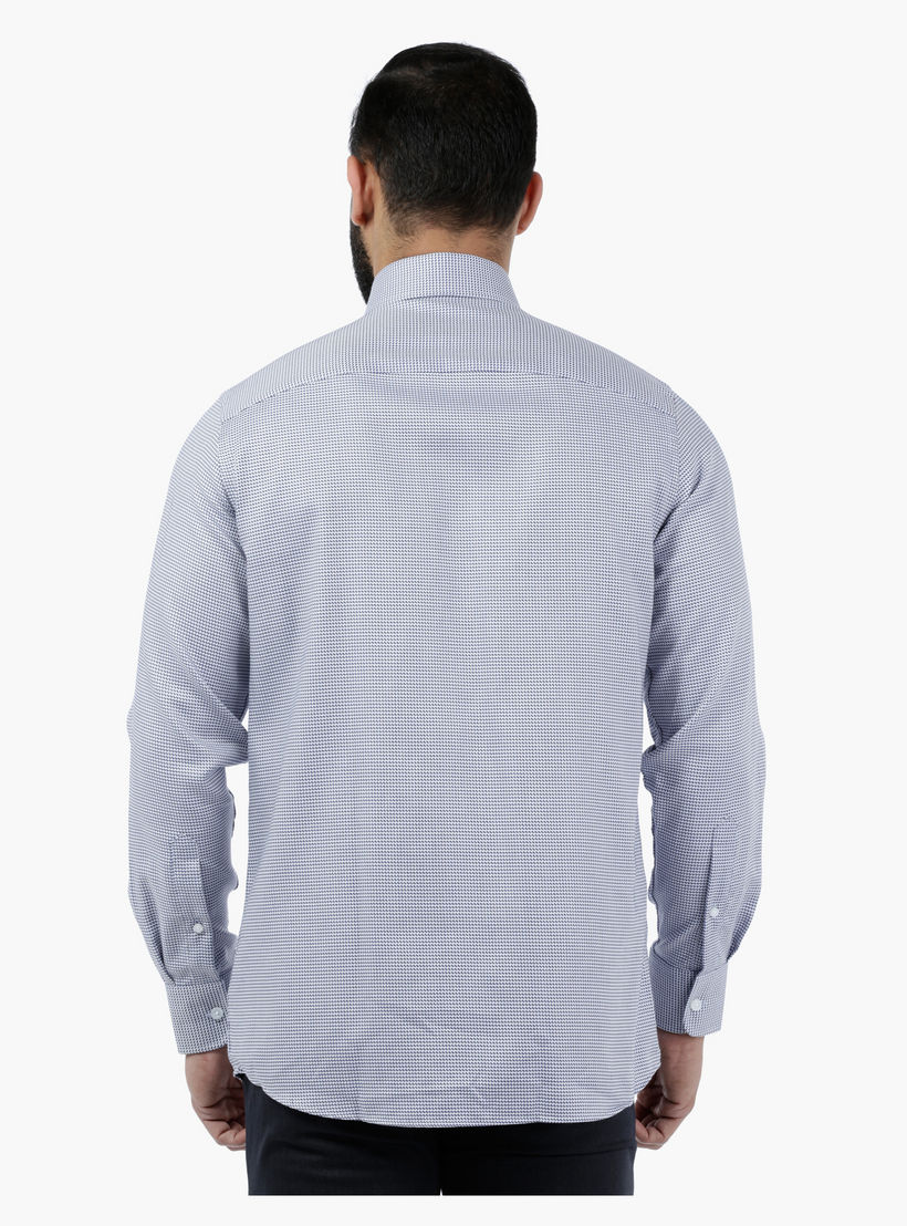 Textured Geometric Dobby Shirt-men-clothing-shirts-image-2