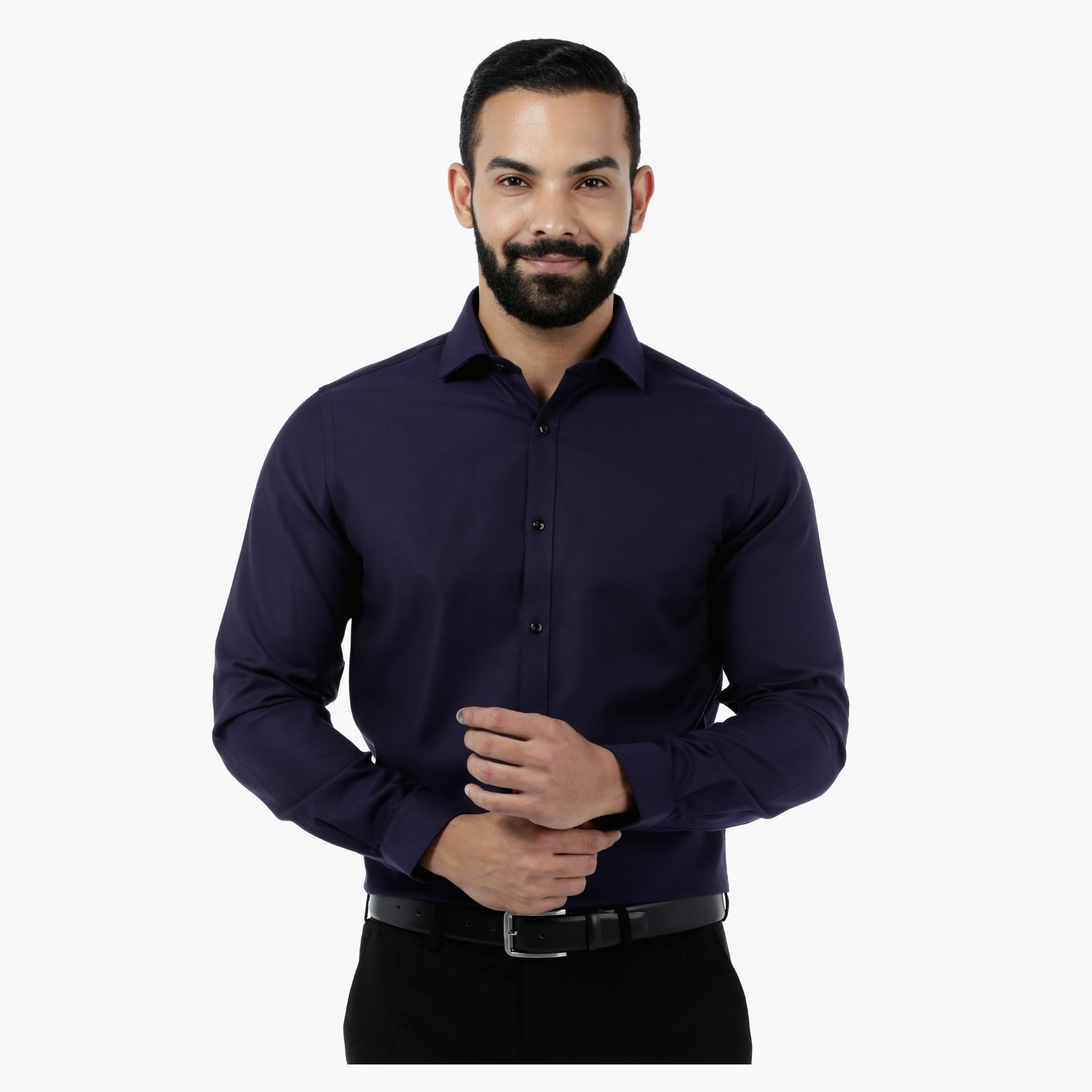 Solid Textured Full-sleeved Shirt-men-clothing-shirts-image-5