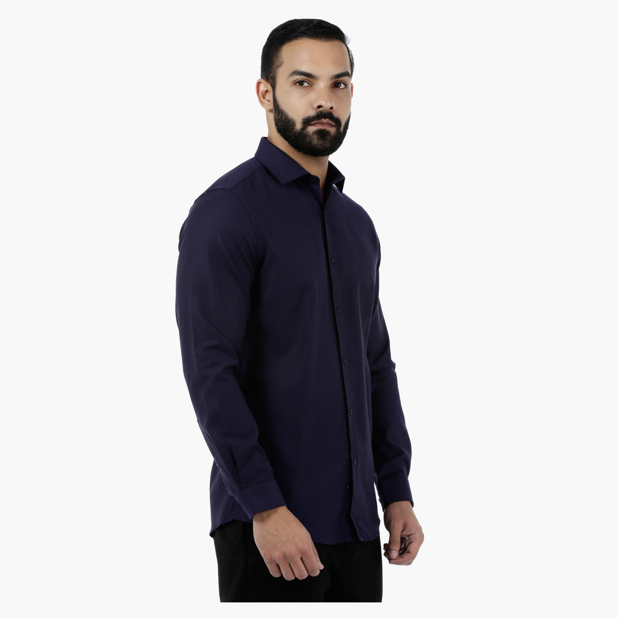 Solid Textured Full-sleeved Shirt-men-clothing-shirts-image-3