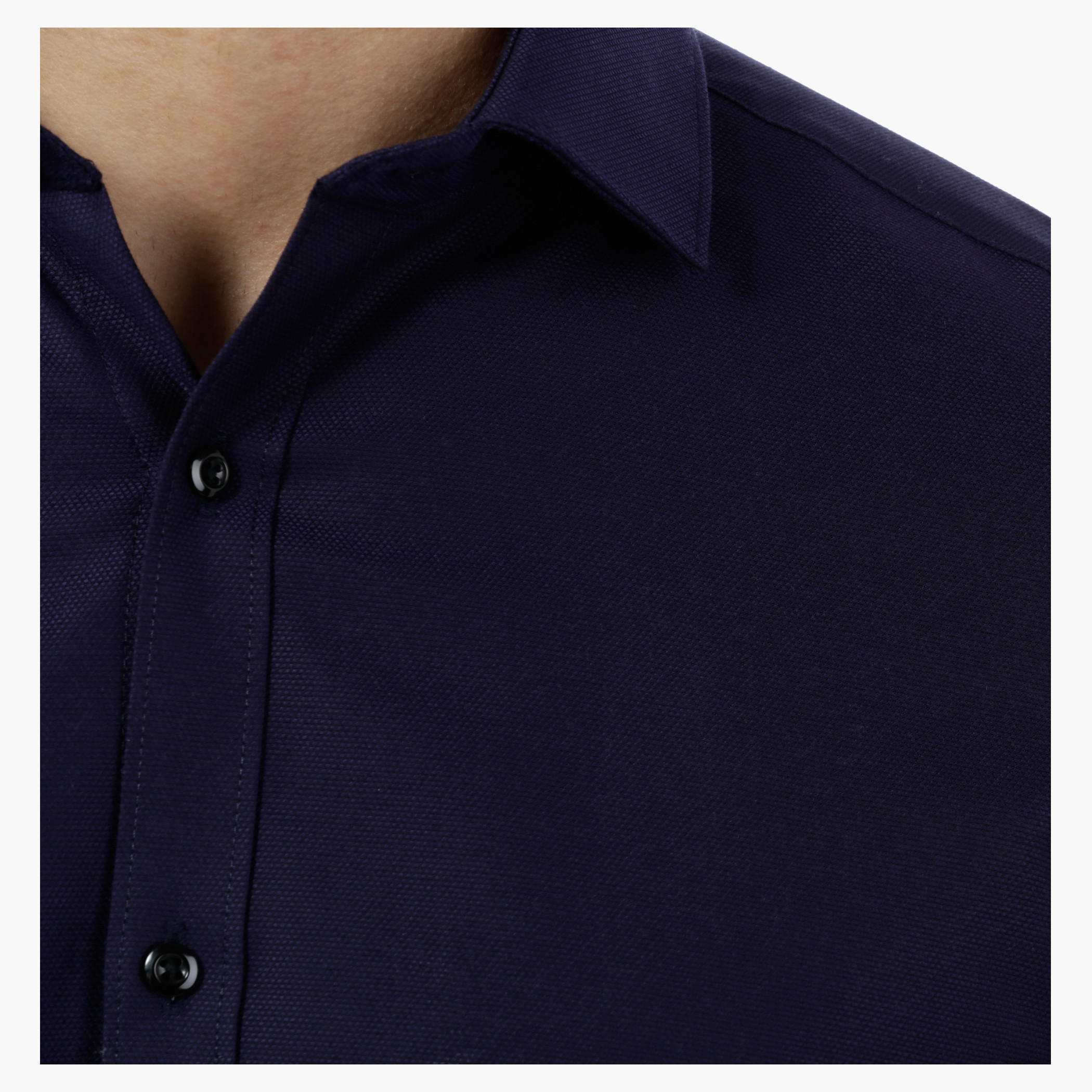 Solid Textured Full-sleeved Shirt-men-clothing-shirts-image-4