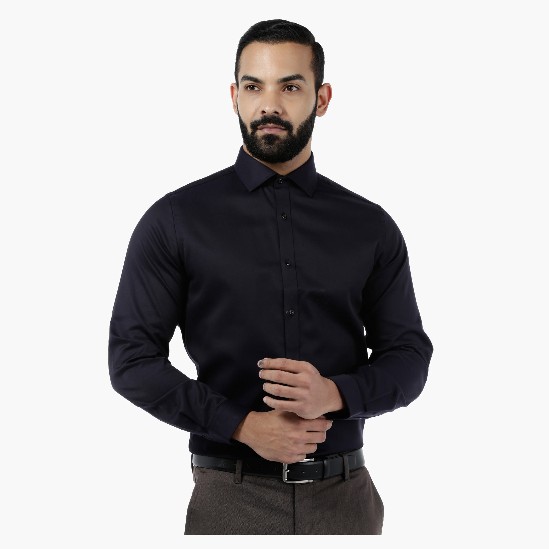 Solid Textured Full-sleeved Shirt-men-clothing-shirts-image-6
