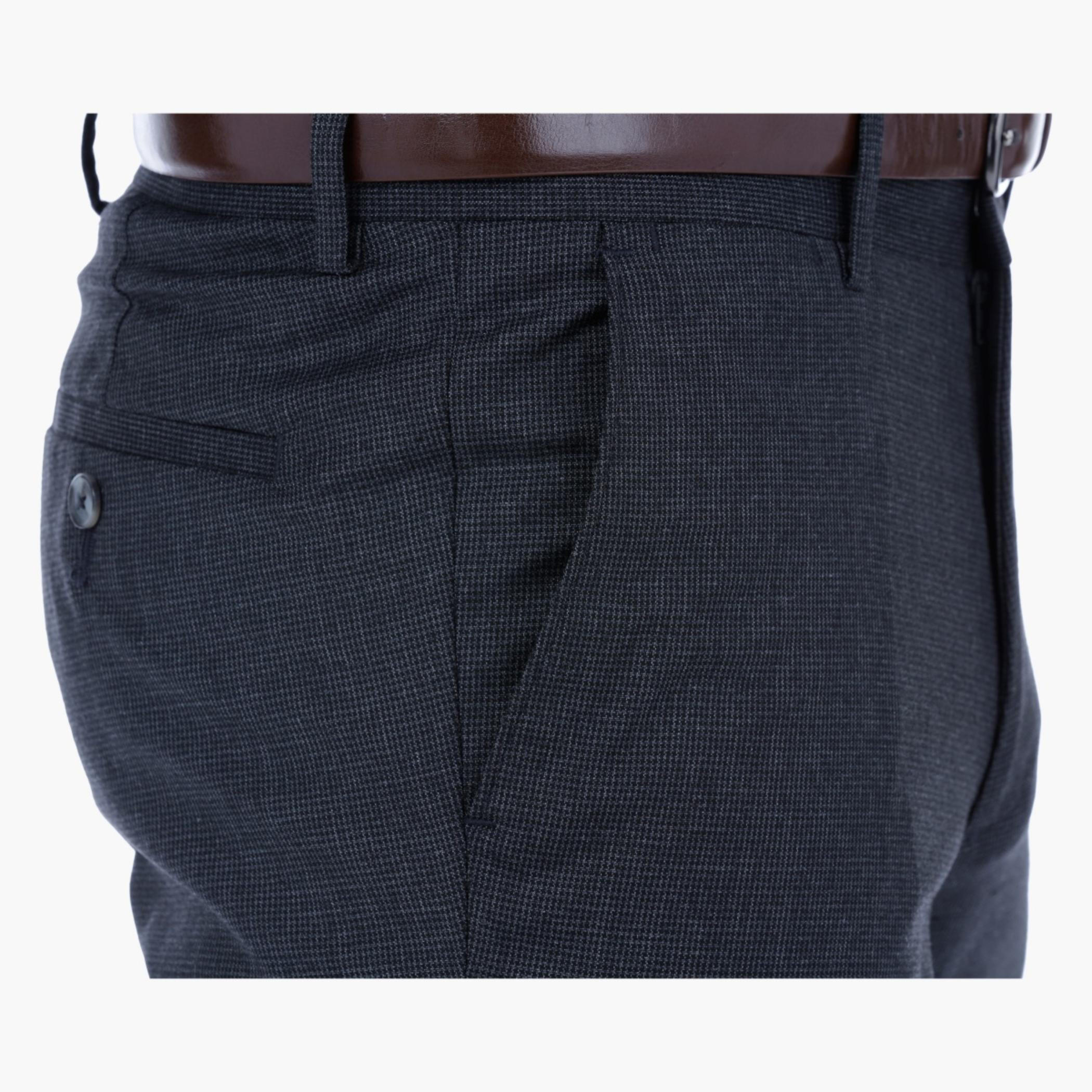Textured Slim Fit Trousers with Belt-men-clothing-bottoms-trousersandchinos-trousers-image-4