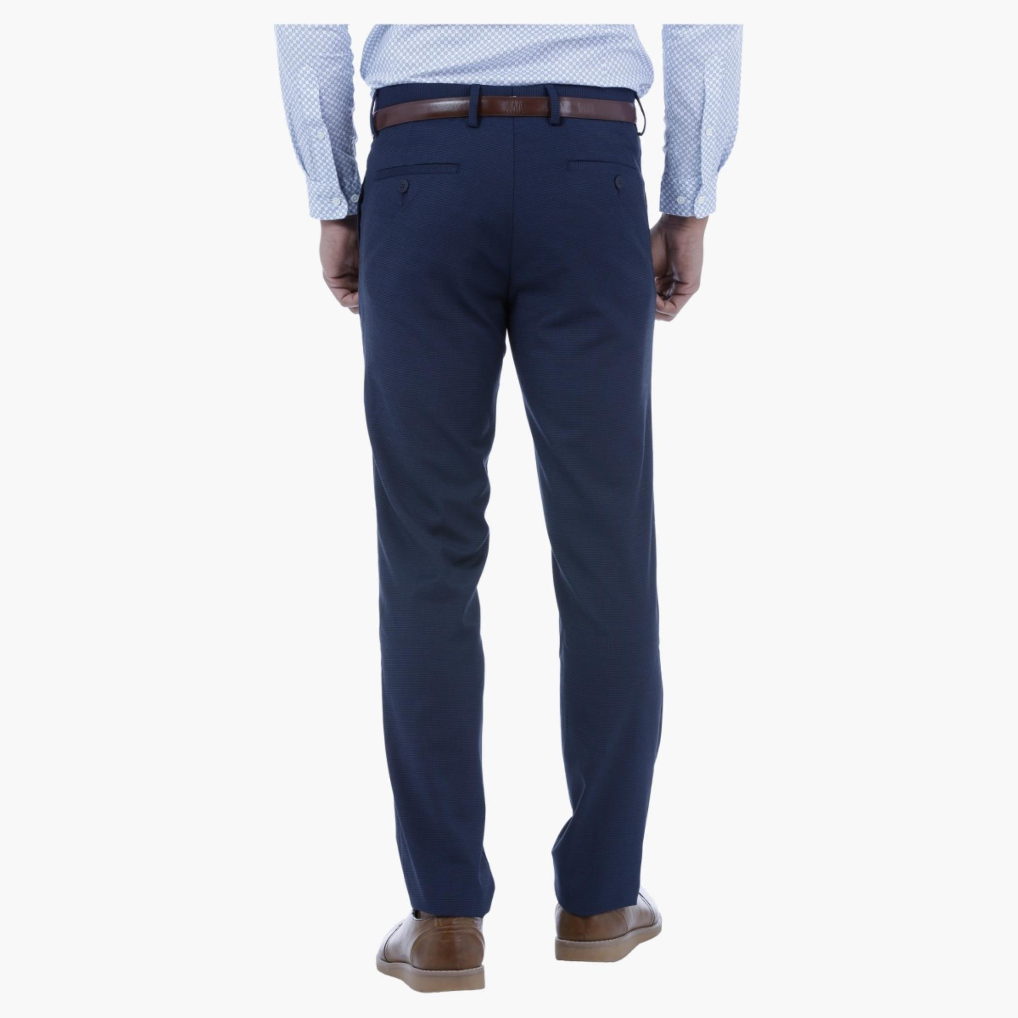 Textured Slim Fit Trousers with Belt-men-clothing-bottoms-trousersandchinos-trousers-image-7