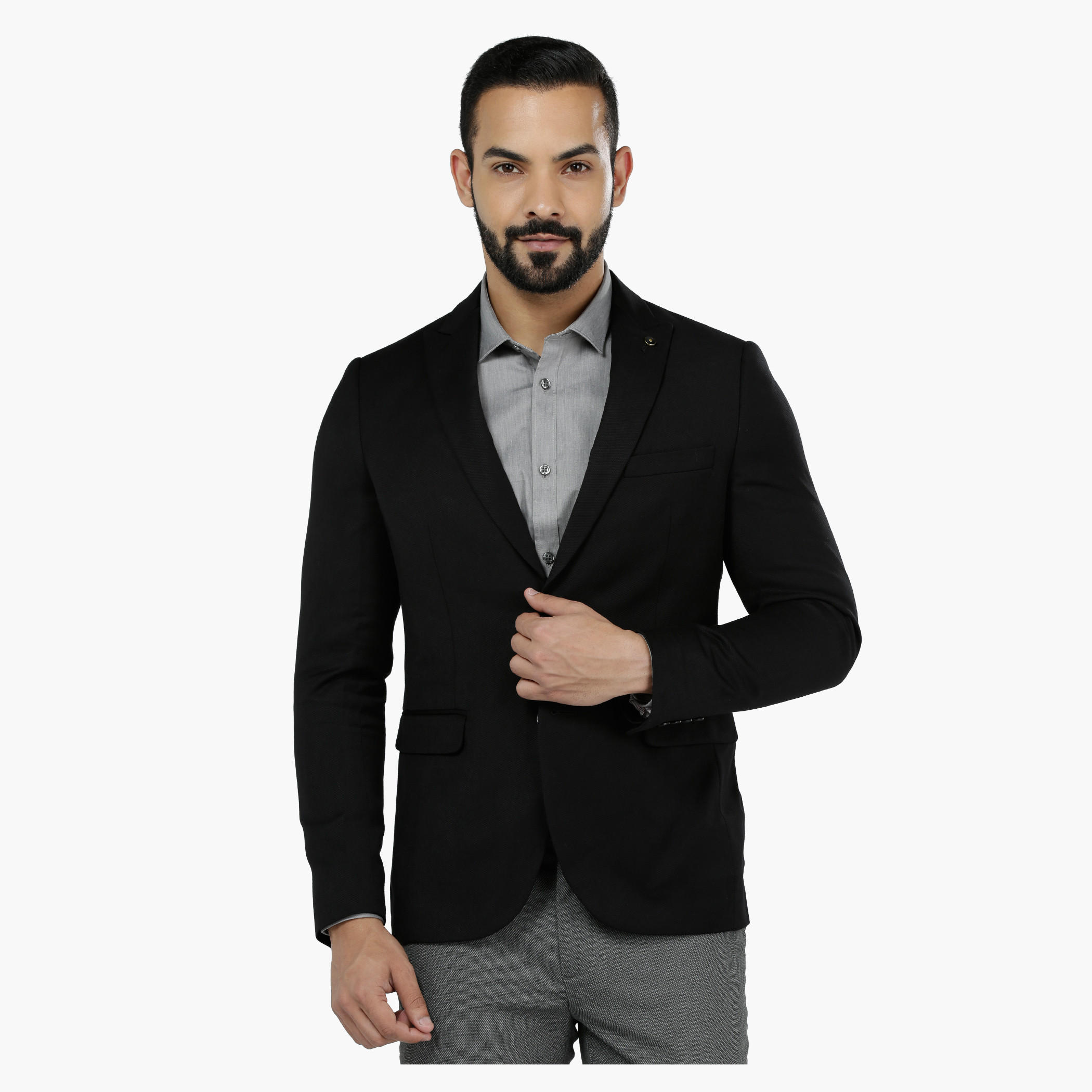 Textured Blazer in Slim Fit-men-winterwear-jacketsandblazers-image-1