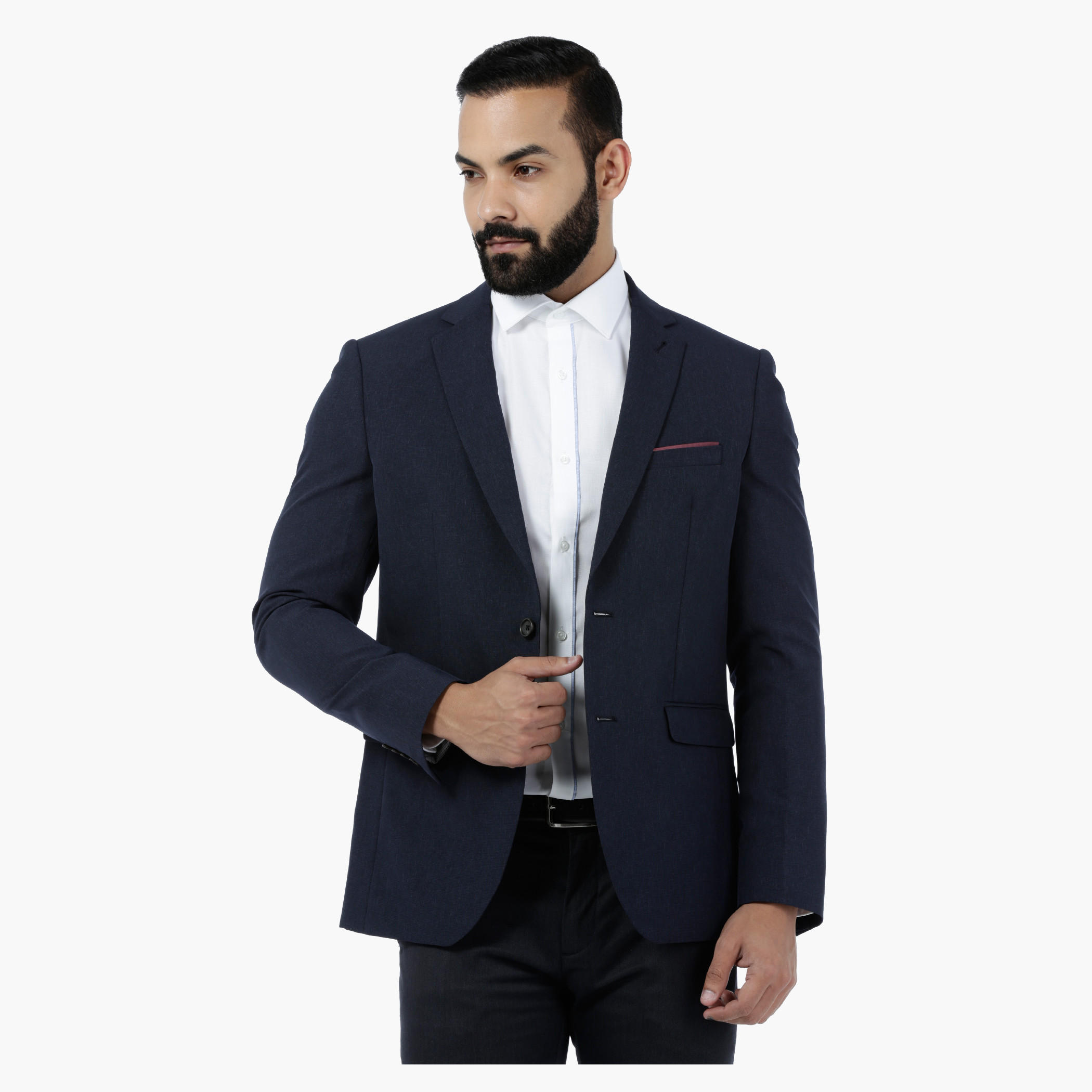 Crosshatch Textured Suit Jacket-men-winterwear-jacketsandblazers-image-1