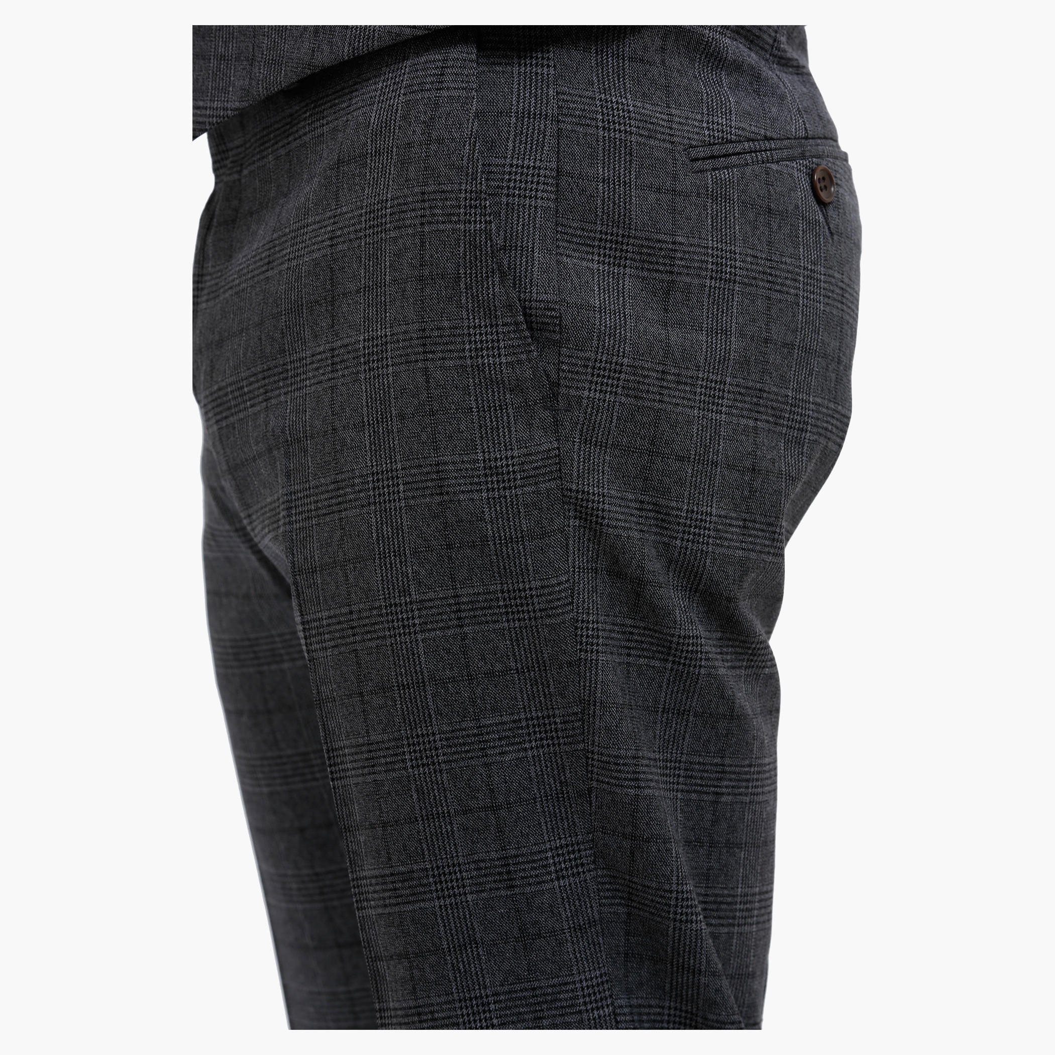 Chequered Suit Trousers in Straight Fit-men-clothing-bottoms-trousersandchinos-trousers-image-4