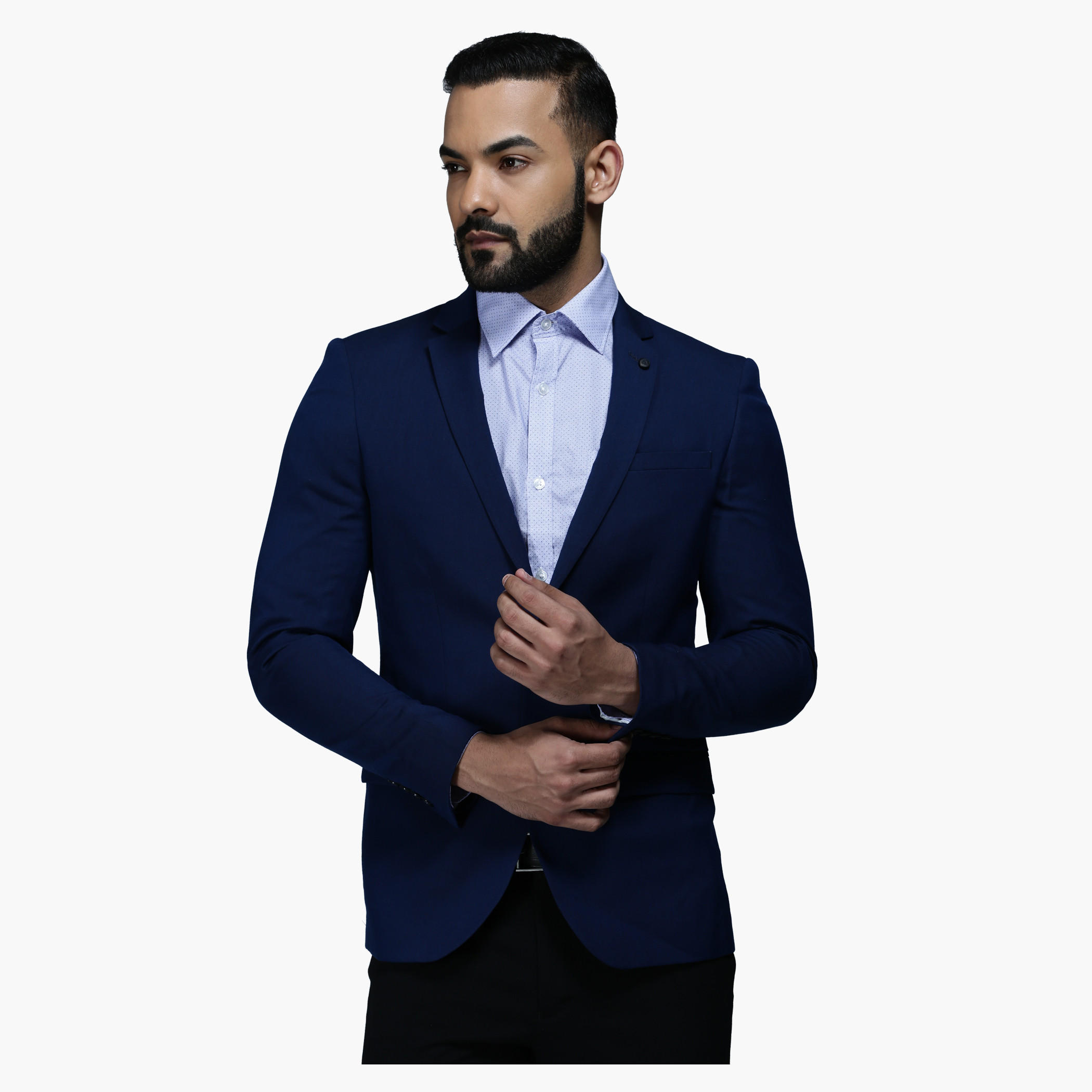 Blazer with Notched Collar and Long Sleeves in Regular Fit-men-winterwear-jacketsandblazers-image-1
