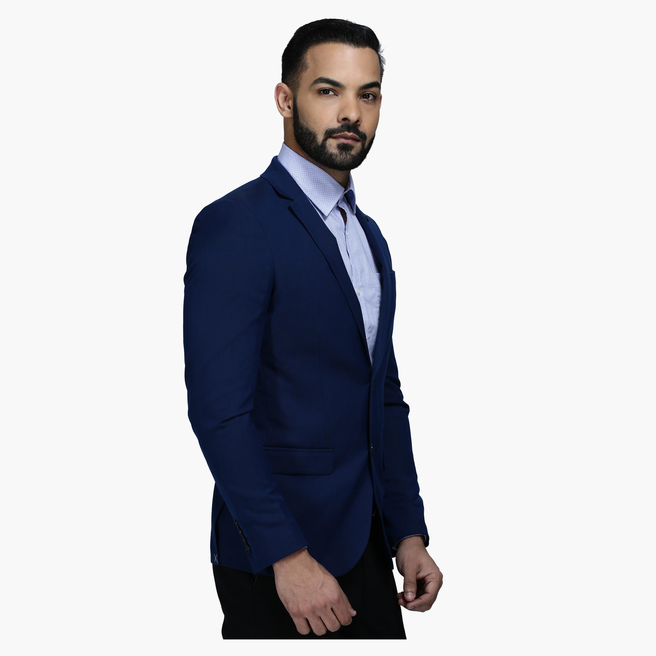 Blazer with Notched Collar and Long Sleeves in Regular Fit-men-winterwear-jacketsandblazers-image-3
