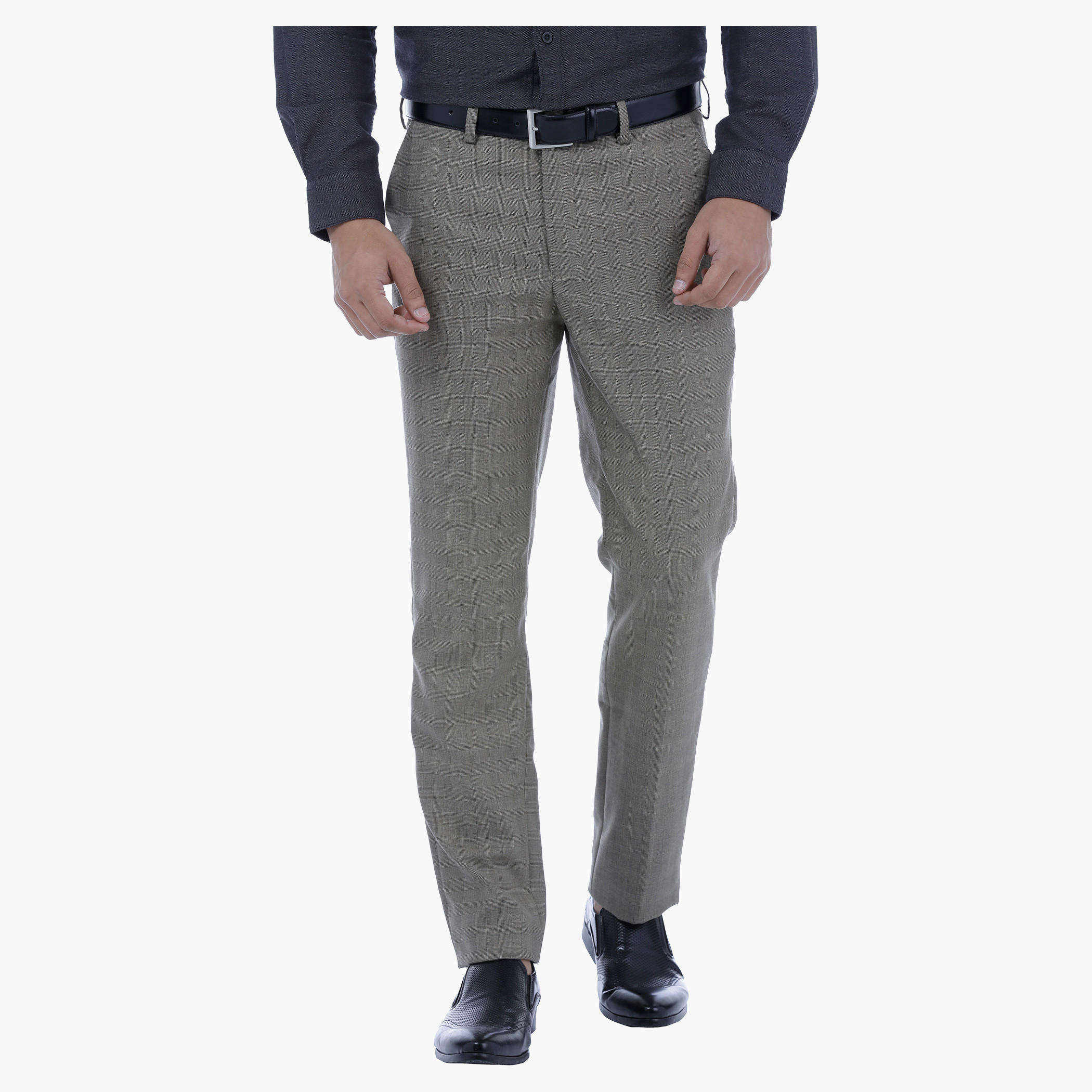 Straight Fit Glen Chequered Trousers-men-clothing-bottoms-trousersandchinos-trousers-image-1