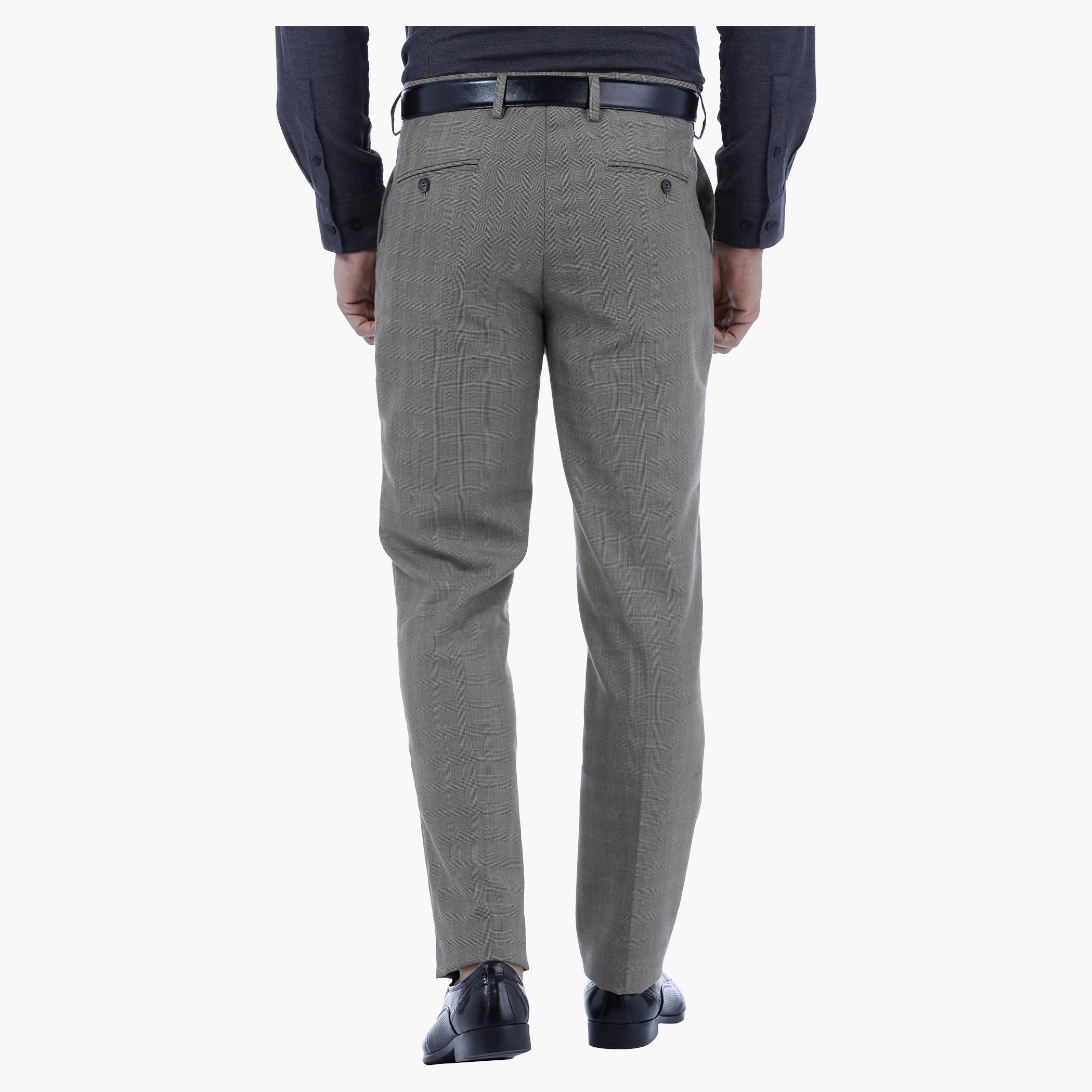 Straight Fit Glen Chequered Trousers-men-clothing-bottoms-trousersandchinos-trousers-image-2