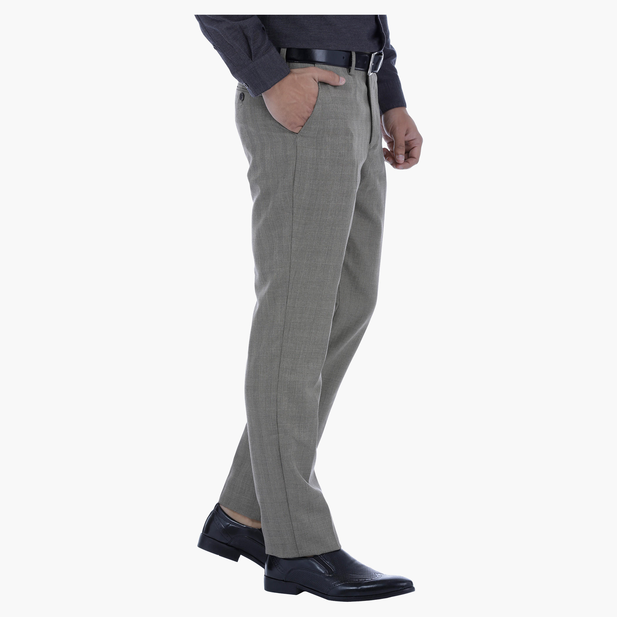Straight Fit Glen Chequered Trousers-men-clothing-bottoms-trousersandchinos-trousers-image-3