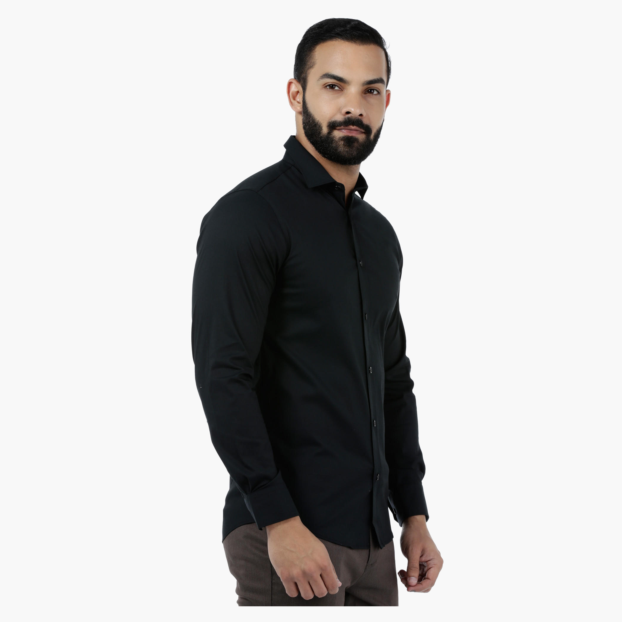 Solid Stretch Body-fit Shirt-men-clothing-shirts-image-3