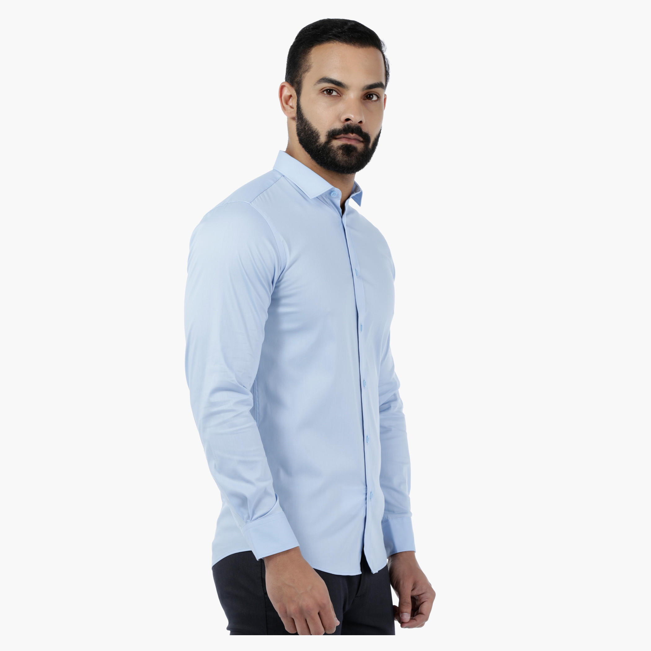 Solid Stretch Body-fit Shirt-men-clothing-shirts-image-3