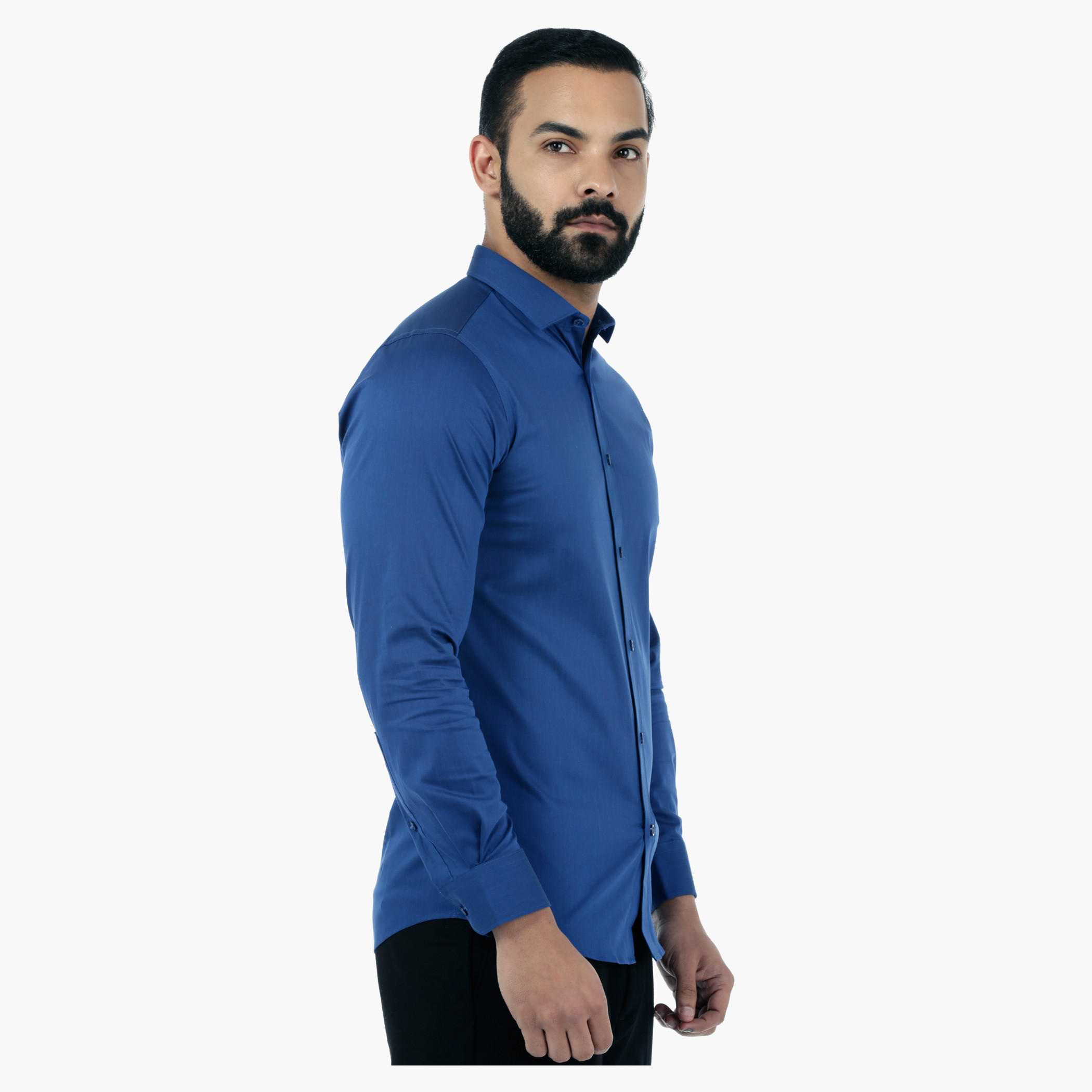 Solid Stretch Body-fit Shirt-men-clothing-shirts-image-3