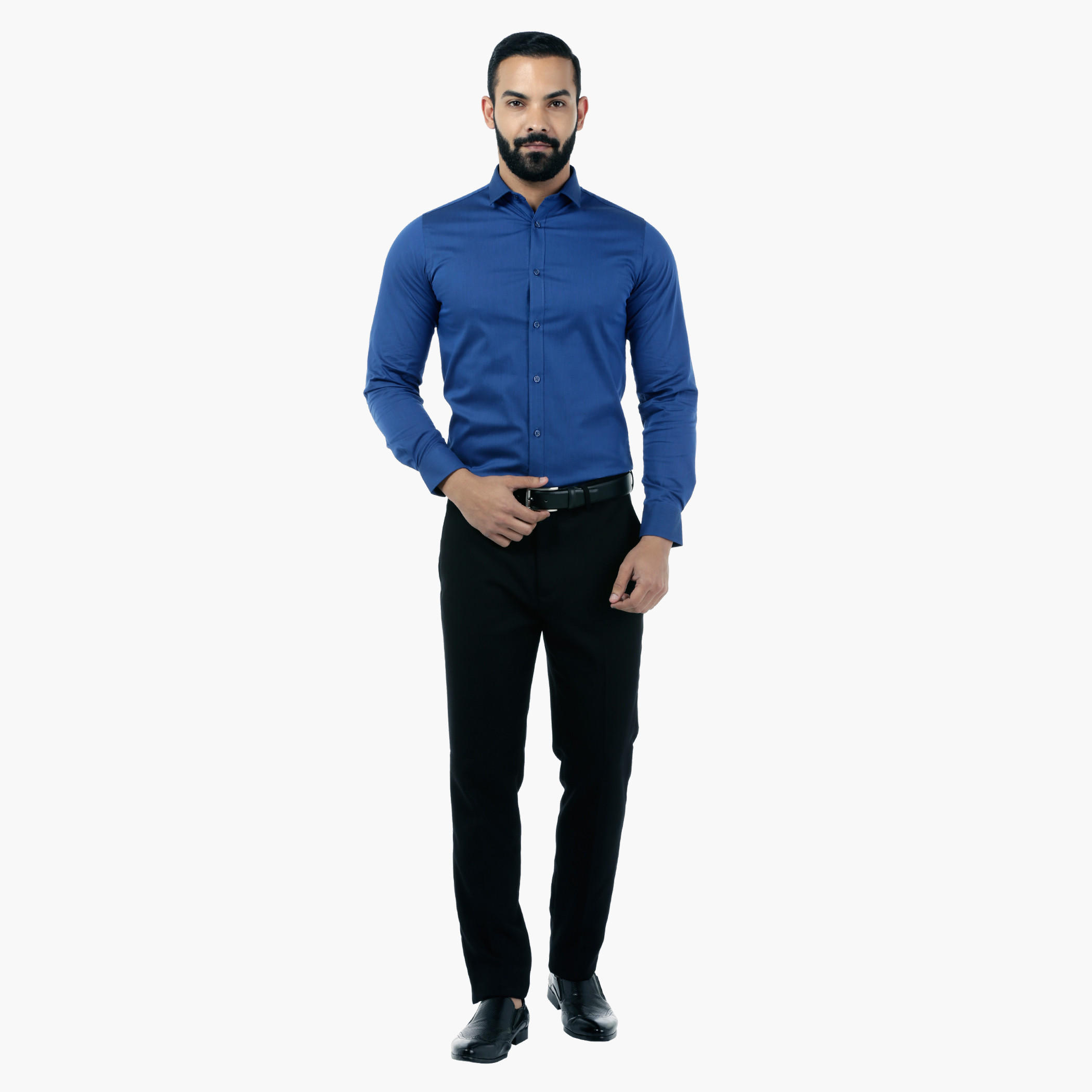 Solid Stretch Body-fit Shirt-men-clothing-shirts-image-1