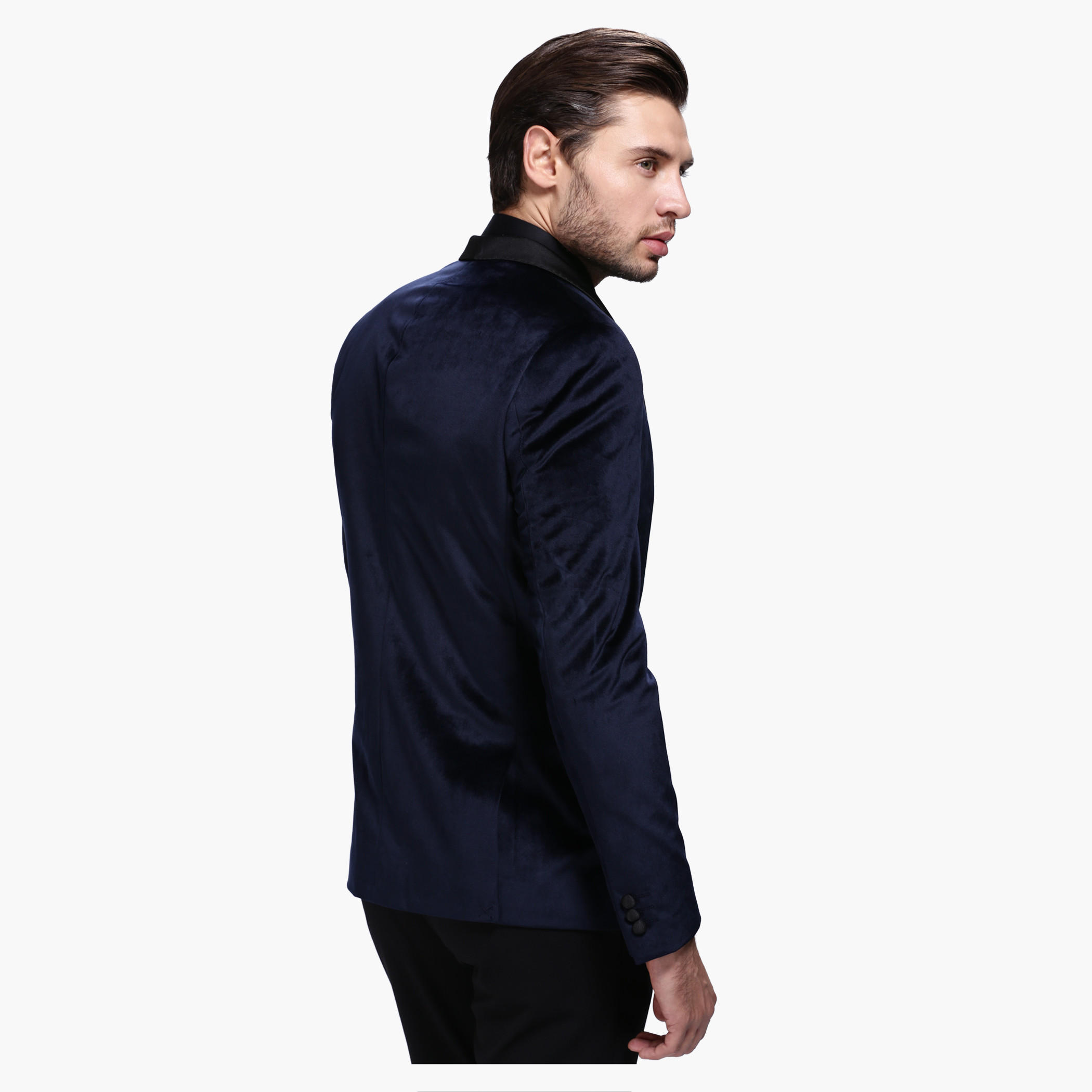 Jacket with Shawl Collar and Long Sleeves-men-winterwear-jacketsandblazers-image-2