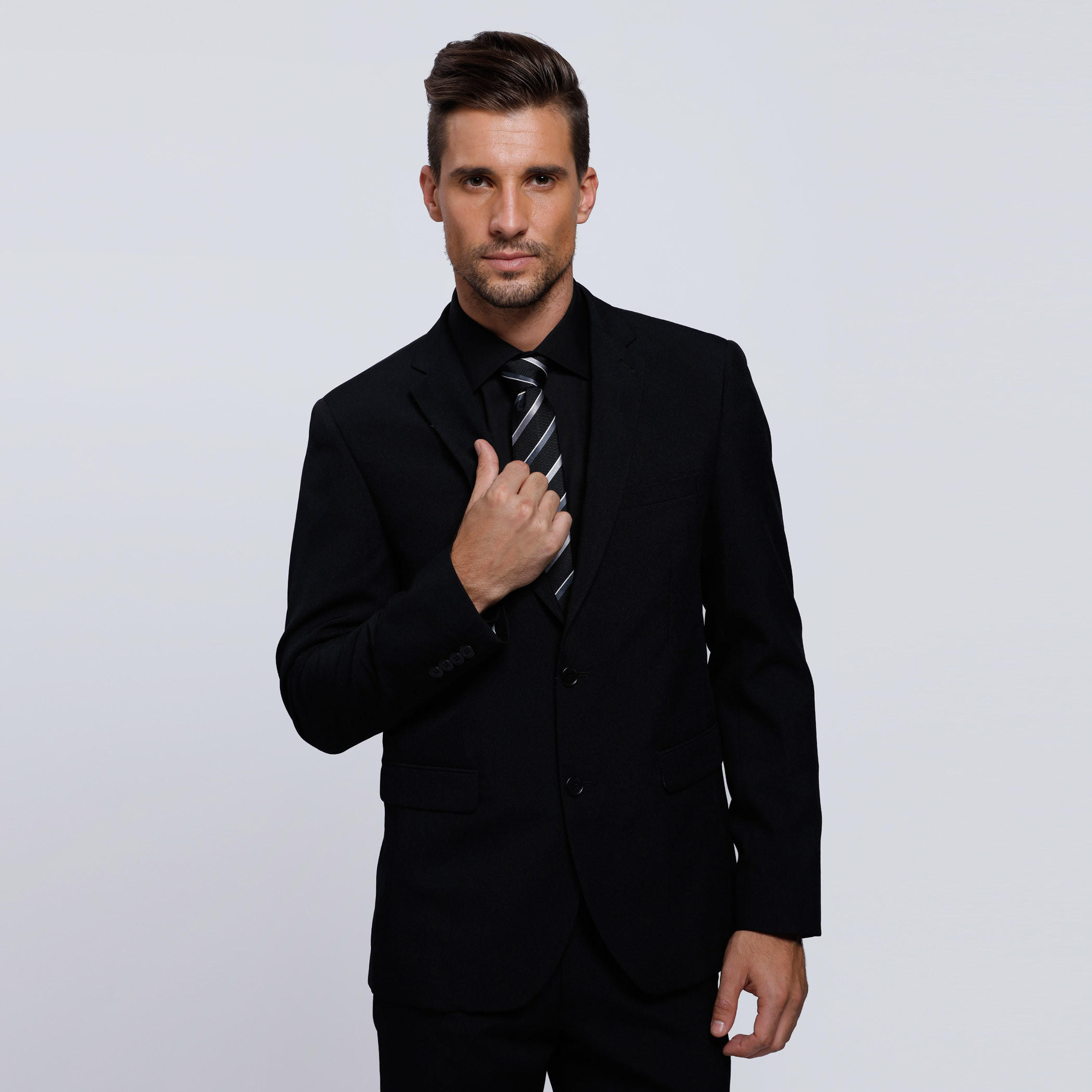 Blazer with Notch Collar and Long Sleeves-men-winterwear-jacketsandblazers-image-1