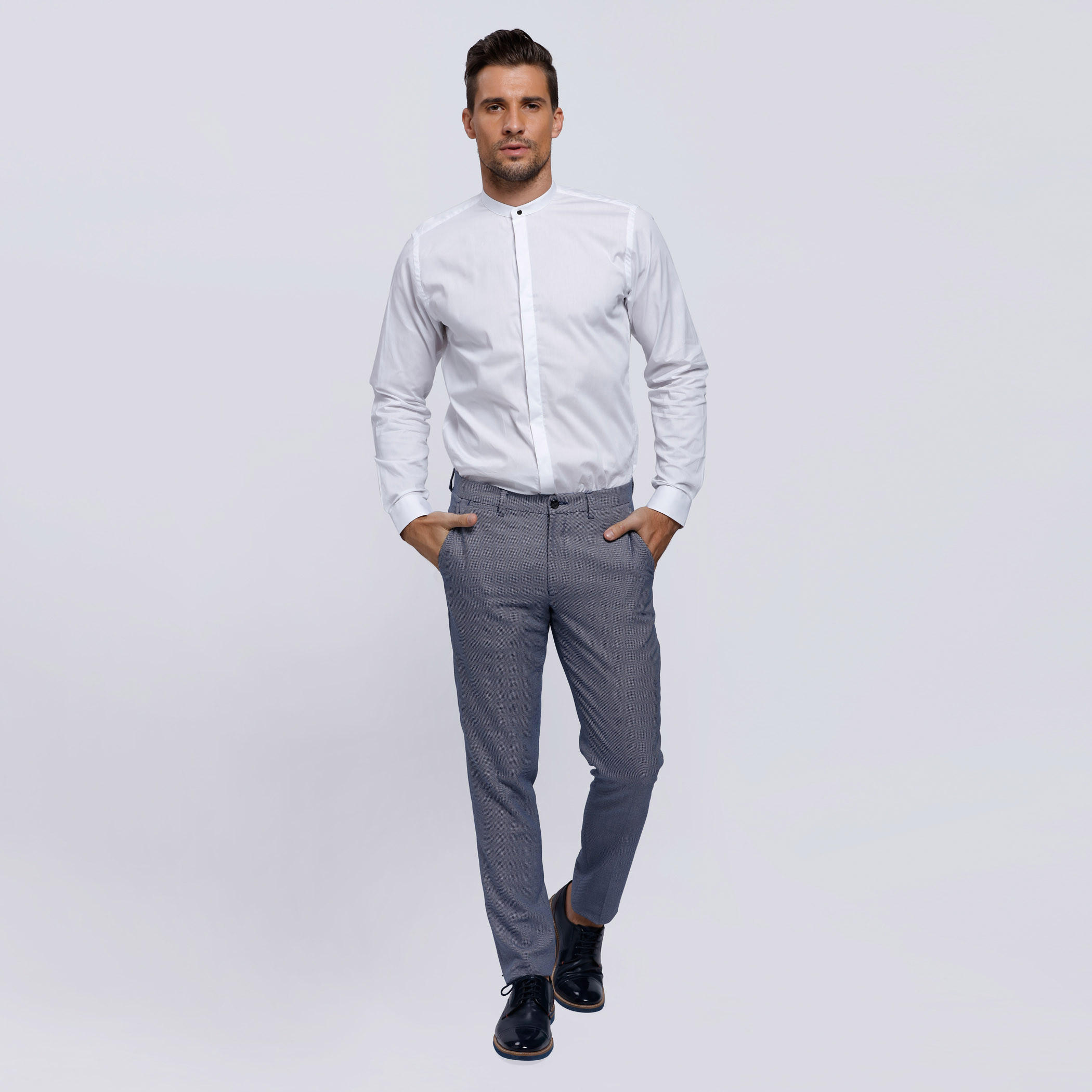 Long Sleeves Shirt with Mandarin Collar-men-clothing-shirts-image-5
