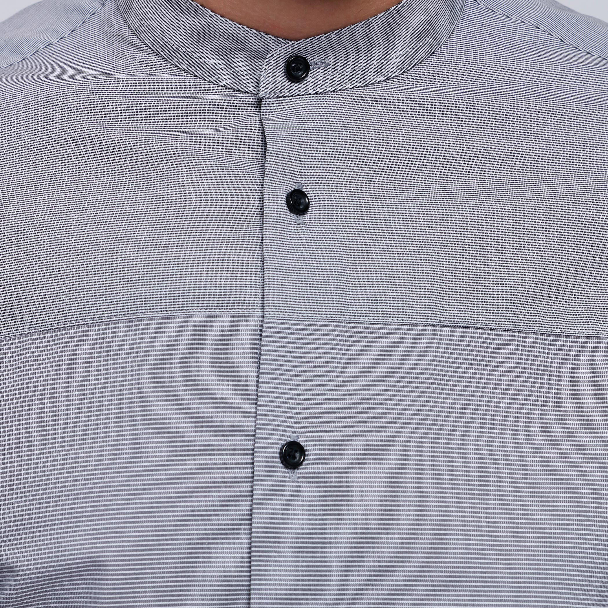Striped Long Sleeves with Mandarin Collar-men-clothing-shirts-image-4
