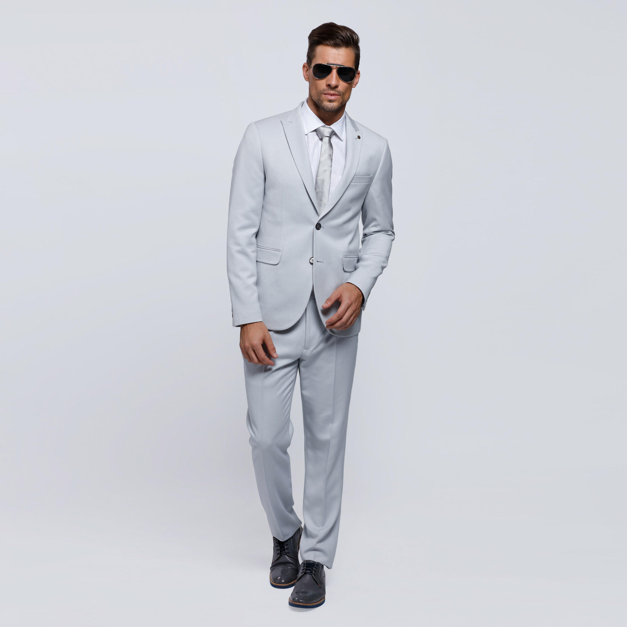 Blazer with Notch Collar and Long Sleeves-men-winterwear-jacketsandblazers-image-5