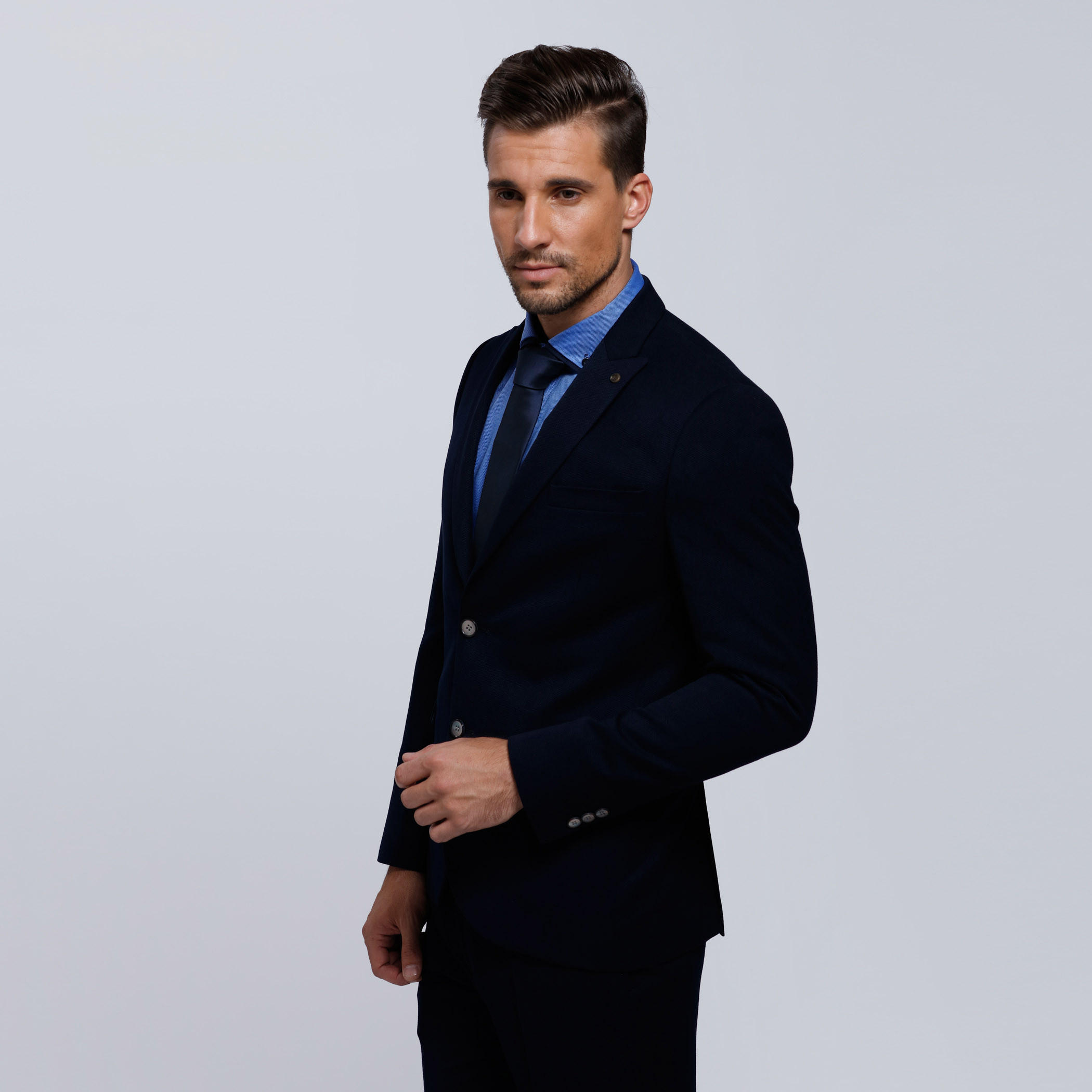 Blazer with Notch Collar and Long Sleeves-men-winterwear-jacketsandblazers-image-8