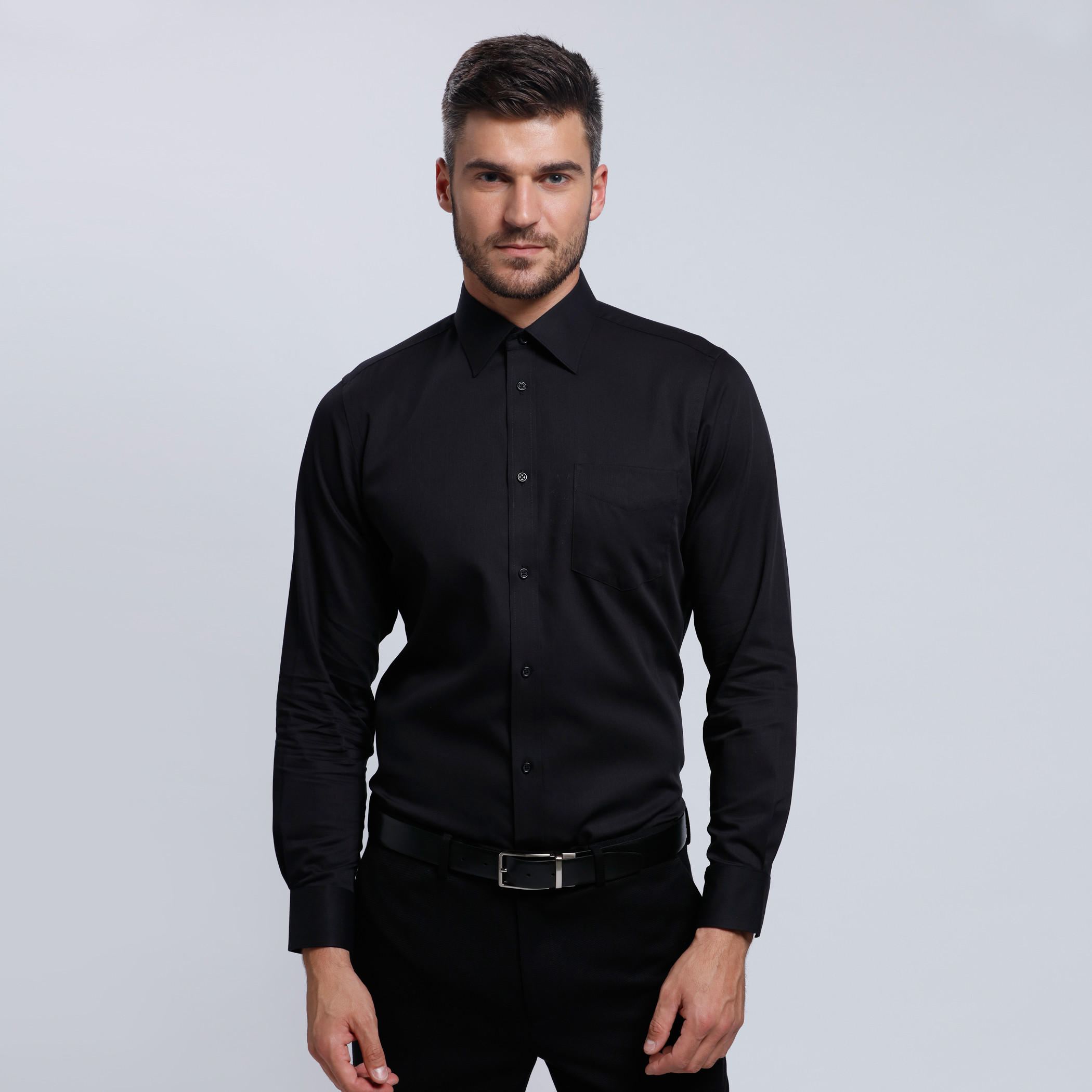 Long Sleeves Shirt with Complete Placket in Regular Fit-men-clothing-shirts-image-1