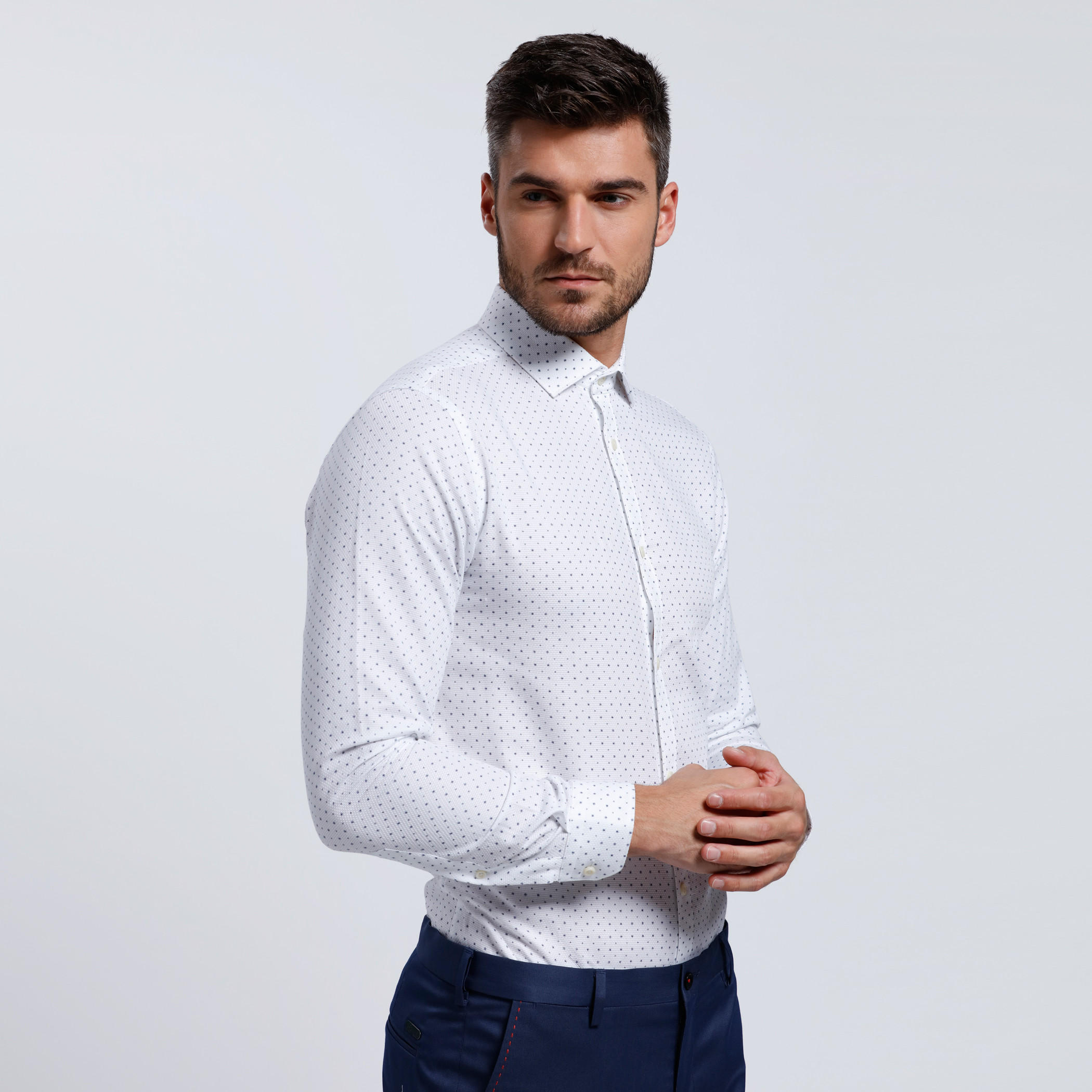 Long Sleeves Shirt with Complete Placket in Slim Fit-men-clothing-shirts-image-3