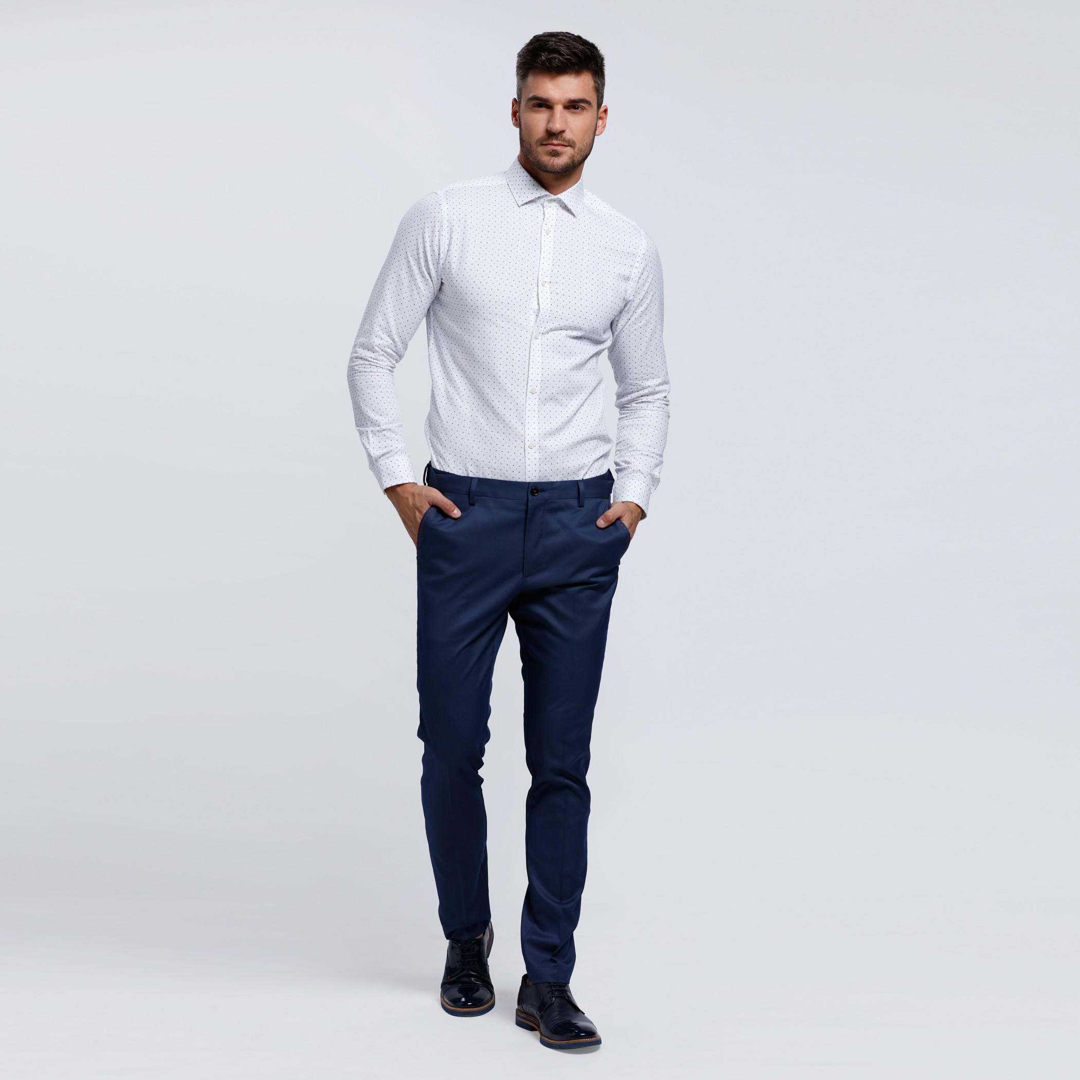 Long Sleeves Shirt with Complete Placket in Slim Fit-men-clothing-shirts-image-1