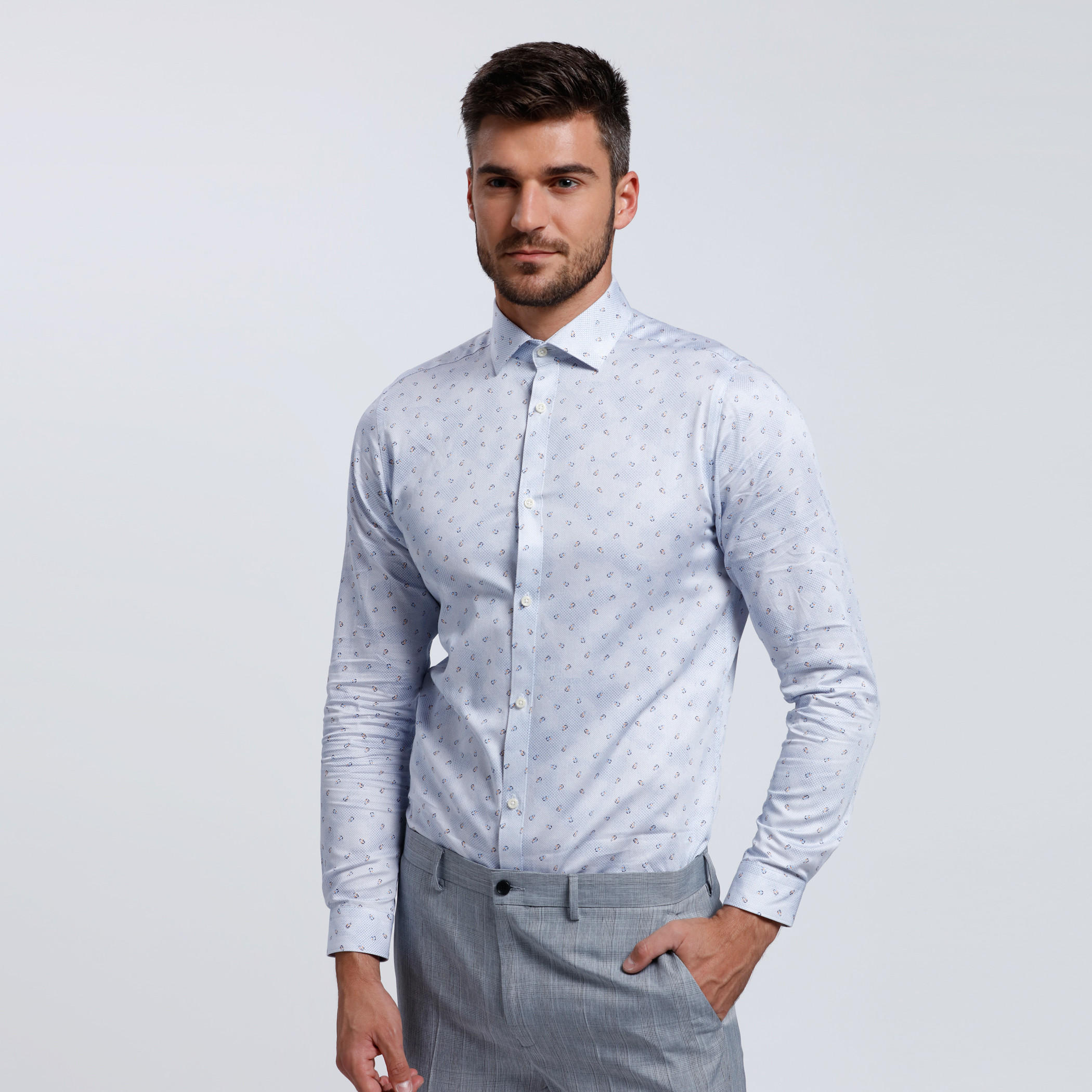 Long Sleeves Shirt with Complete Placket in Slim Fit-men-clothing-shirts-image-5