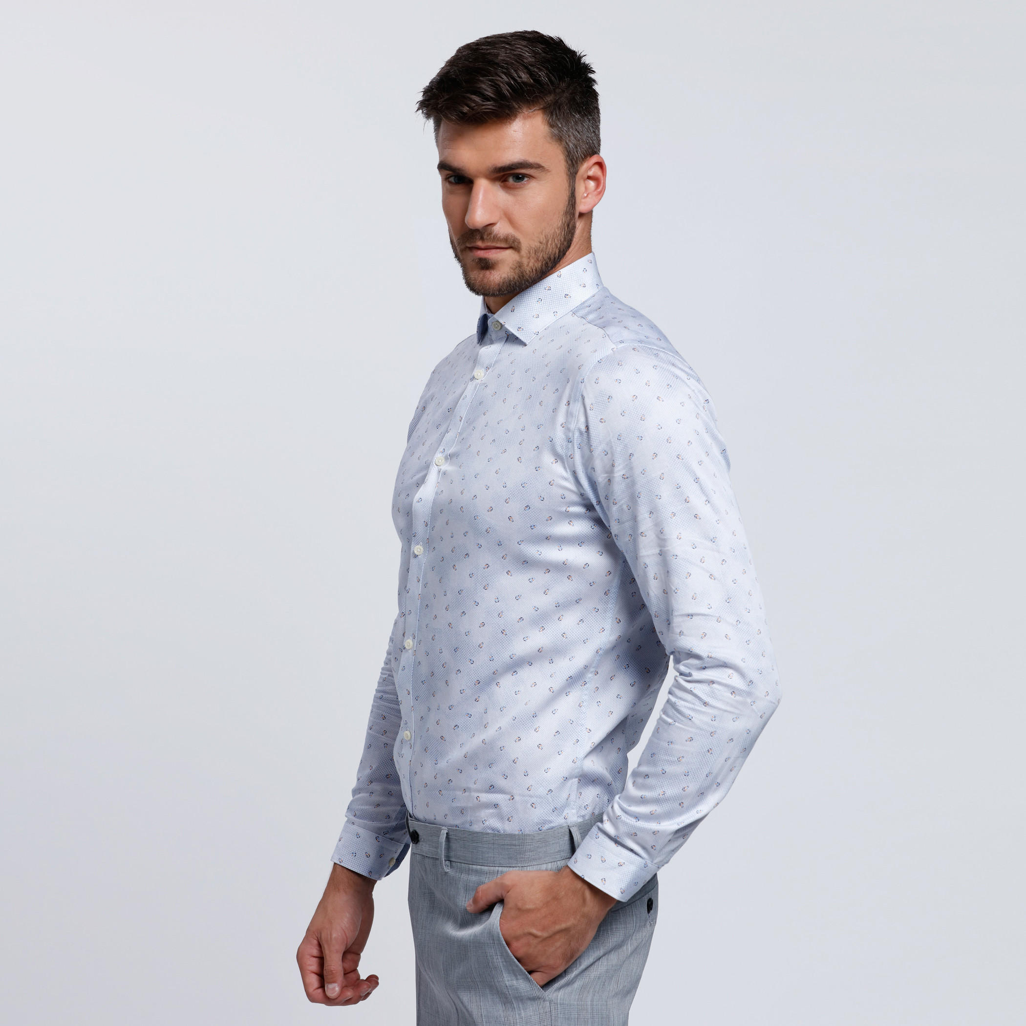 Long Sleeves Shirt with Complete Placket in Slim Fit-men-clothing-shirts-image-3