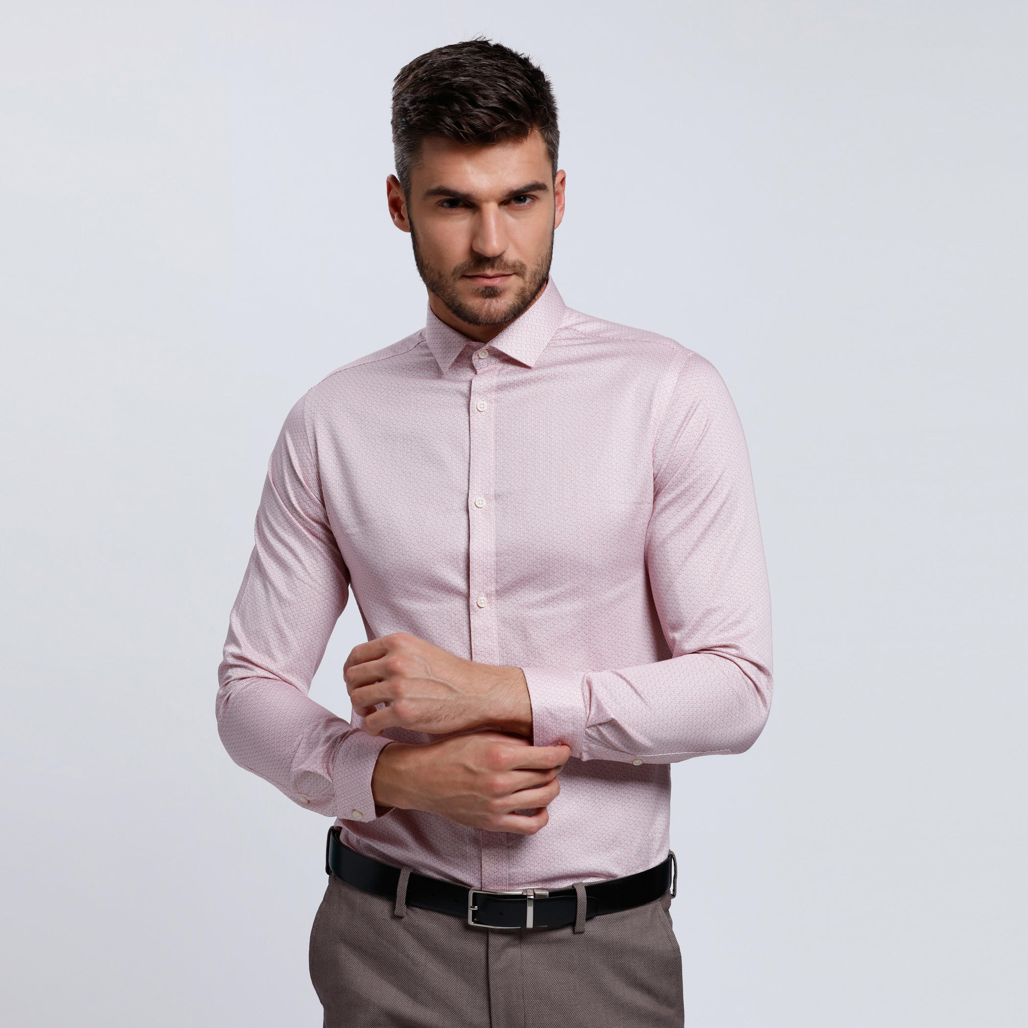Long Sleeves Shirt with Complete Placket in Slim Fit-men-clothing-shirts-image-1