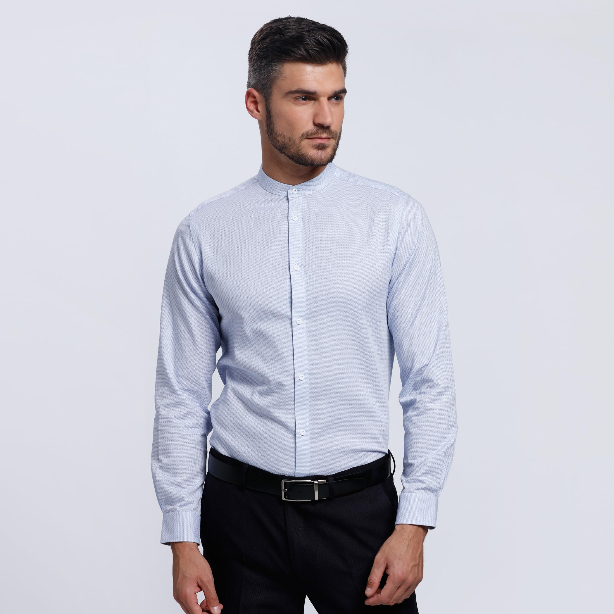 Long Sleeves Shirt with Complete Placket in Slim Fit-men-clothing-shirts-image-1