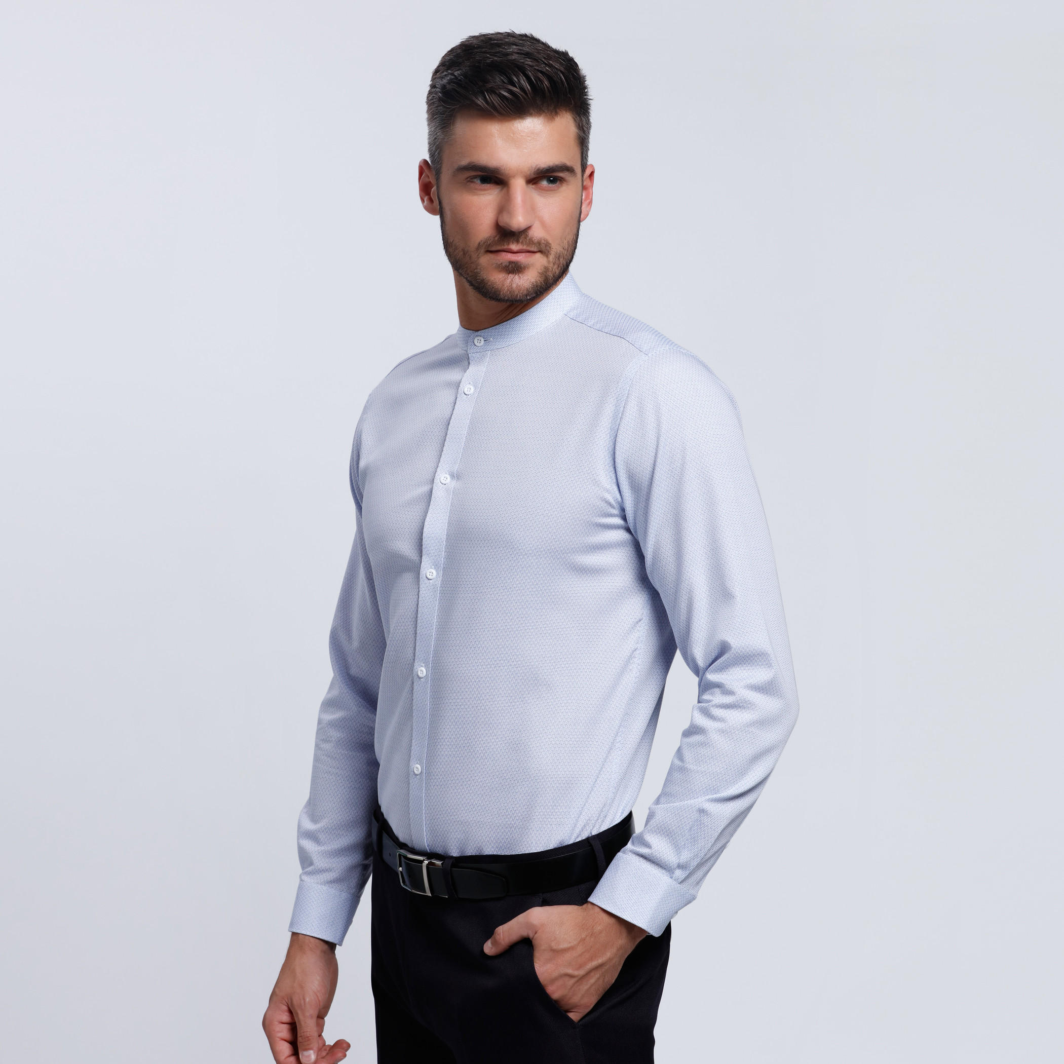 Long Sleeves Shirt with Complete Placket in Slim Fit-men-clothing-shirts-image-3
