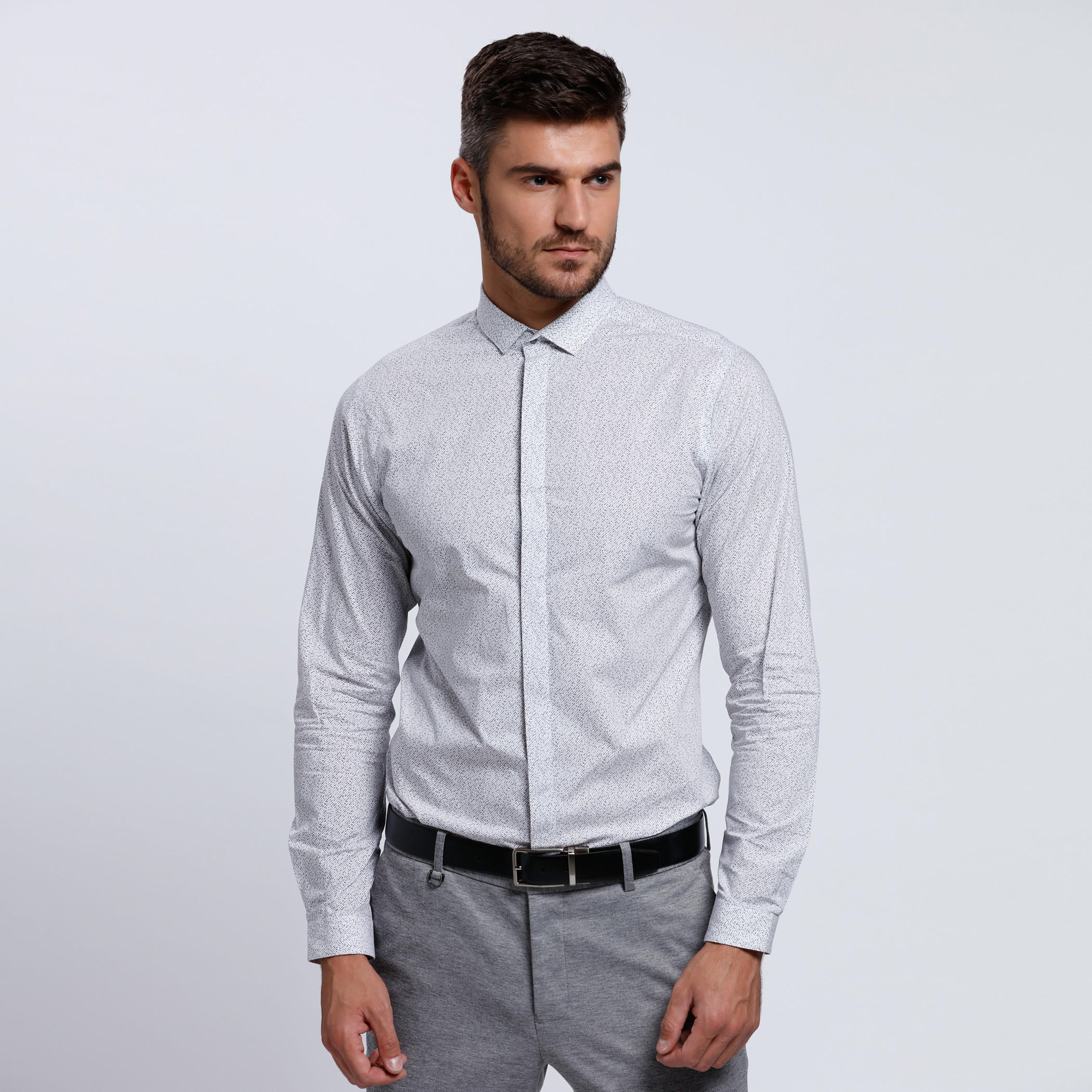 Long Sleeves Shirt with Complete Placket in Slim Fit-men-clothing-shirts-image-1
