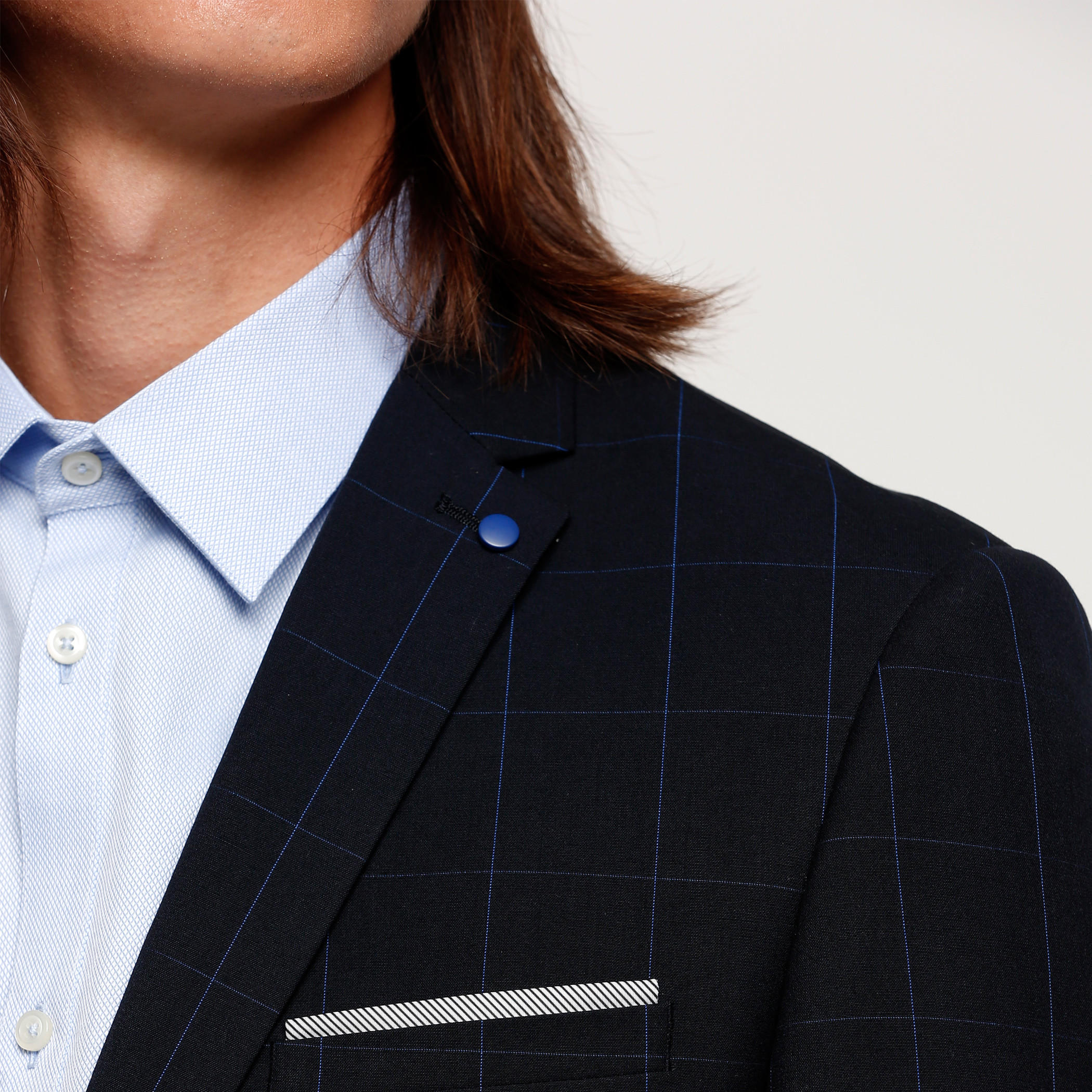 جاكيت بليزر كاروهات بأكمام طويلة وجيب-men-winterwear-jacketsandblazers-image-4