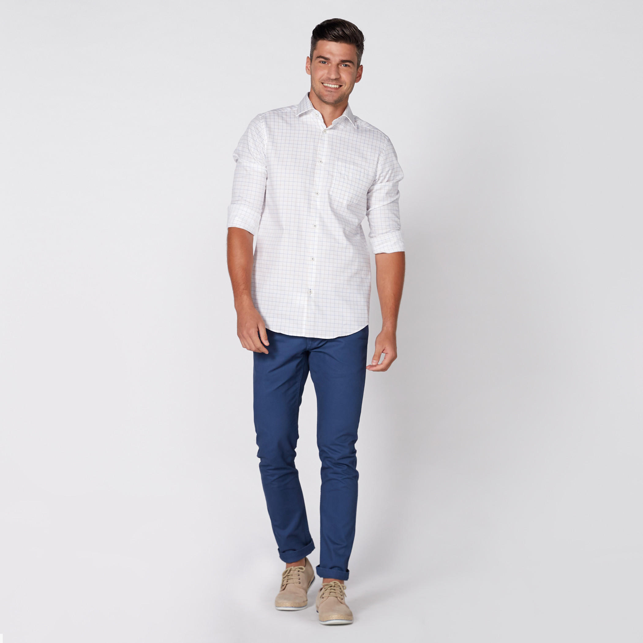 قميص كاروهات بأكمام طويلة وأزرار-men-clothing-shirts-image-1