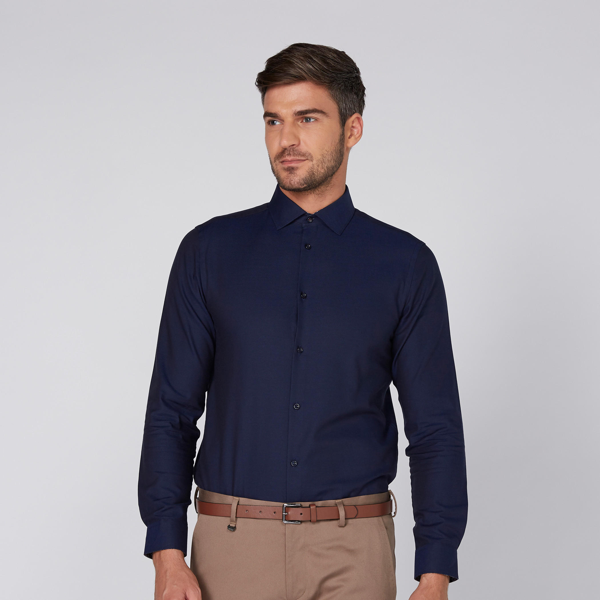 قميص بارز الملمس بأكمام طويلة وأزرار-men-clothing-shirts-image-3
