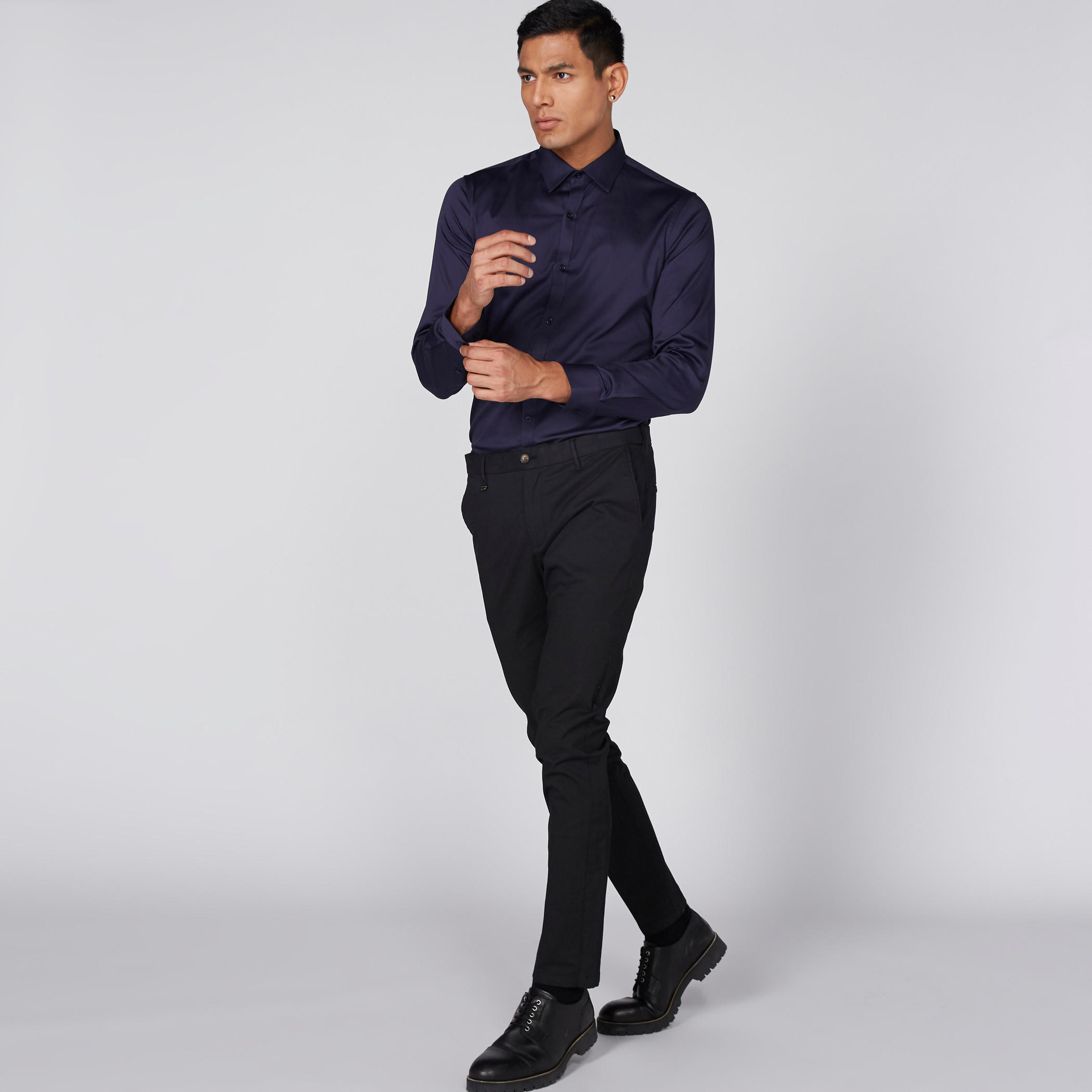 Full Length Shirt with Spread Collar and Complete Placket-men-clothing-shirts-image-4